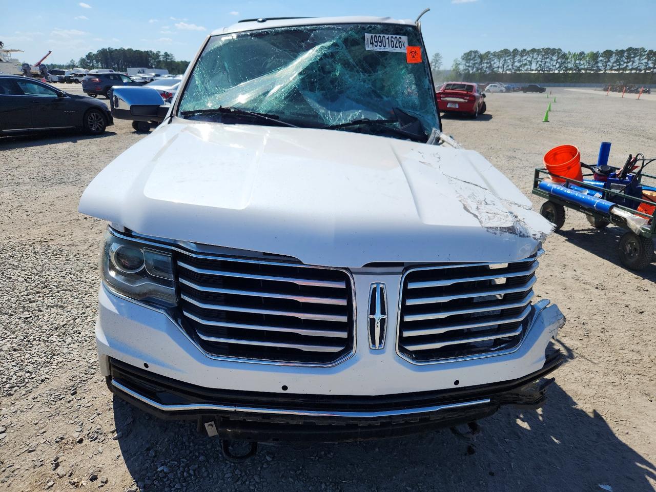 2015 Lincoln Navigator White vin: 5LMJJ2HT6FEJ01611