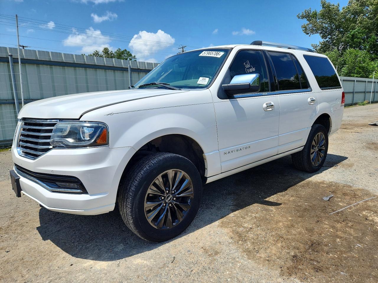 2015 Lincoln Navigator White vin: 5LMJJ2HT6FEJ02757