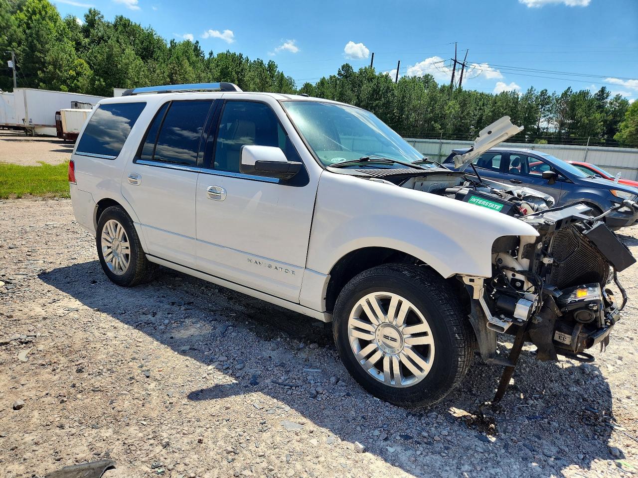 2013 Lincoln Navigator White vin: 5LMJJ2J58DEL05089