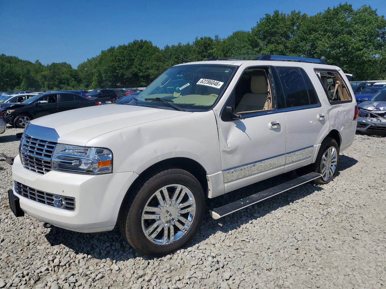 2010 Lincoln Navigator White vin: 5LMJJ2J5XAEJ09229