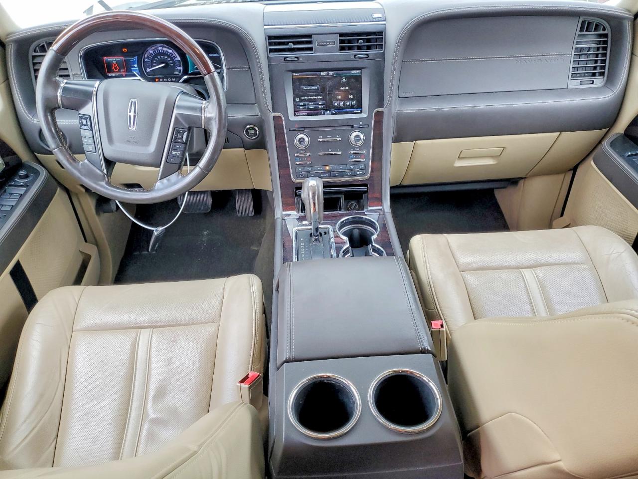 2015 Lincoln Navigator White vin: 5LMJJ2JT1FEJ05818