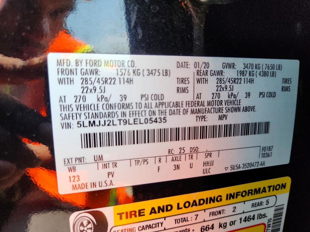 2020 Lincoln Navigator Reserve Черный vin: 5LMJJ2LT9LEL05435