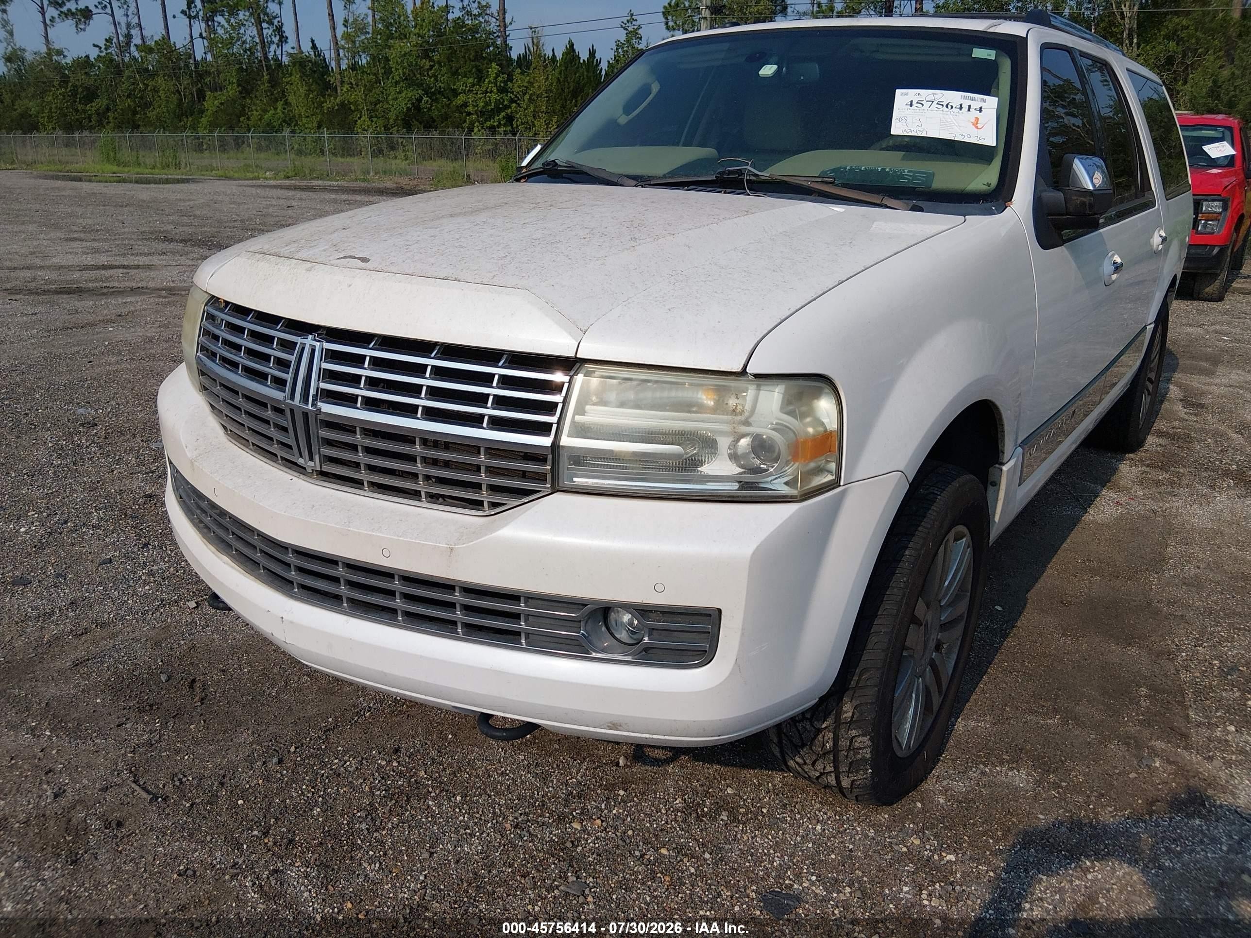 2010 Lincoln Navigator L White vin: 5LMJJ3H55AEJ09893
