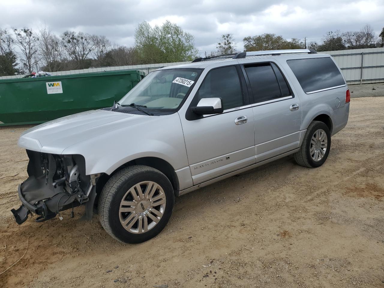 2012 Lincoln Navigator L Silver vin: 5LMJJ3H57CEL07328
