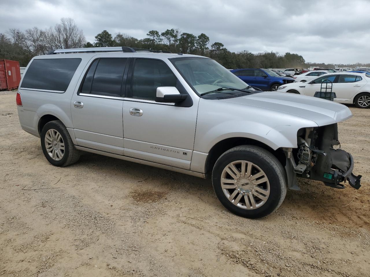 2012 Lincoln Navigator L Silver vin: 5LMJJ3H57CEL07328