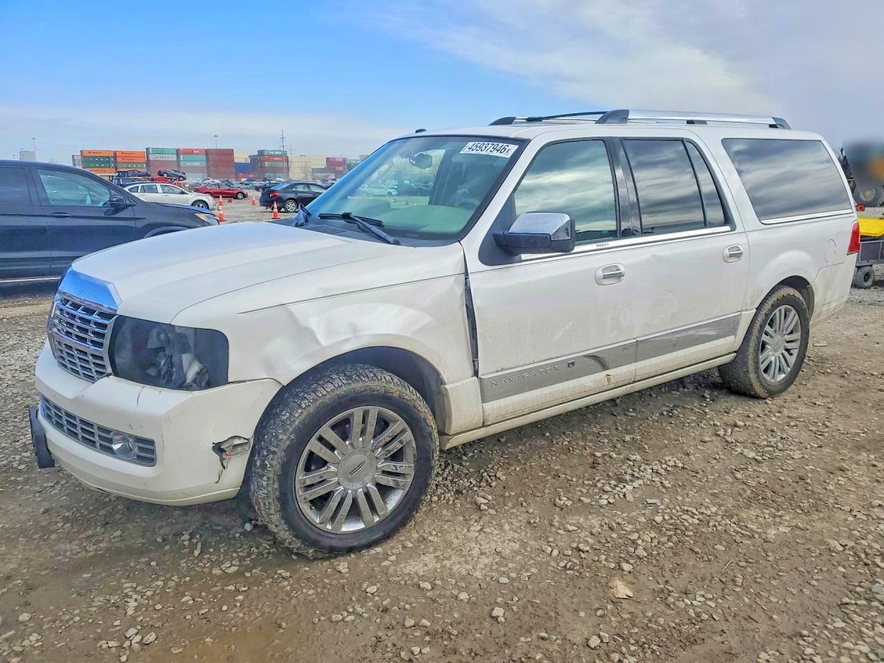 2010 Lincoln Navigator L White vin: 5LMJJ3J51AEJ01896