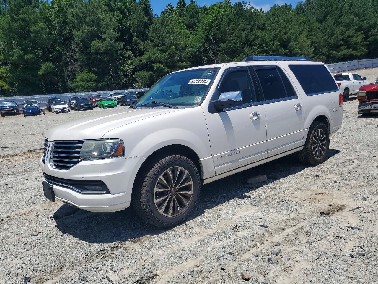 2015 Lincoln Navigator L White vin: 5LMJJ3JT1FEJ14136