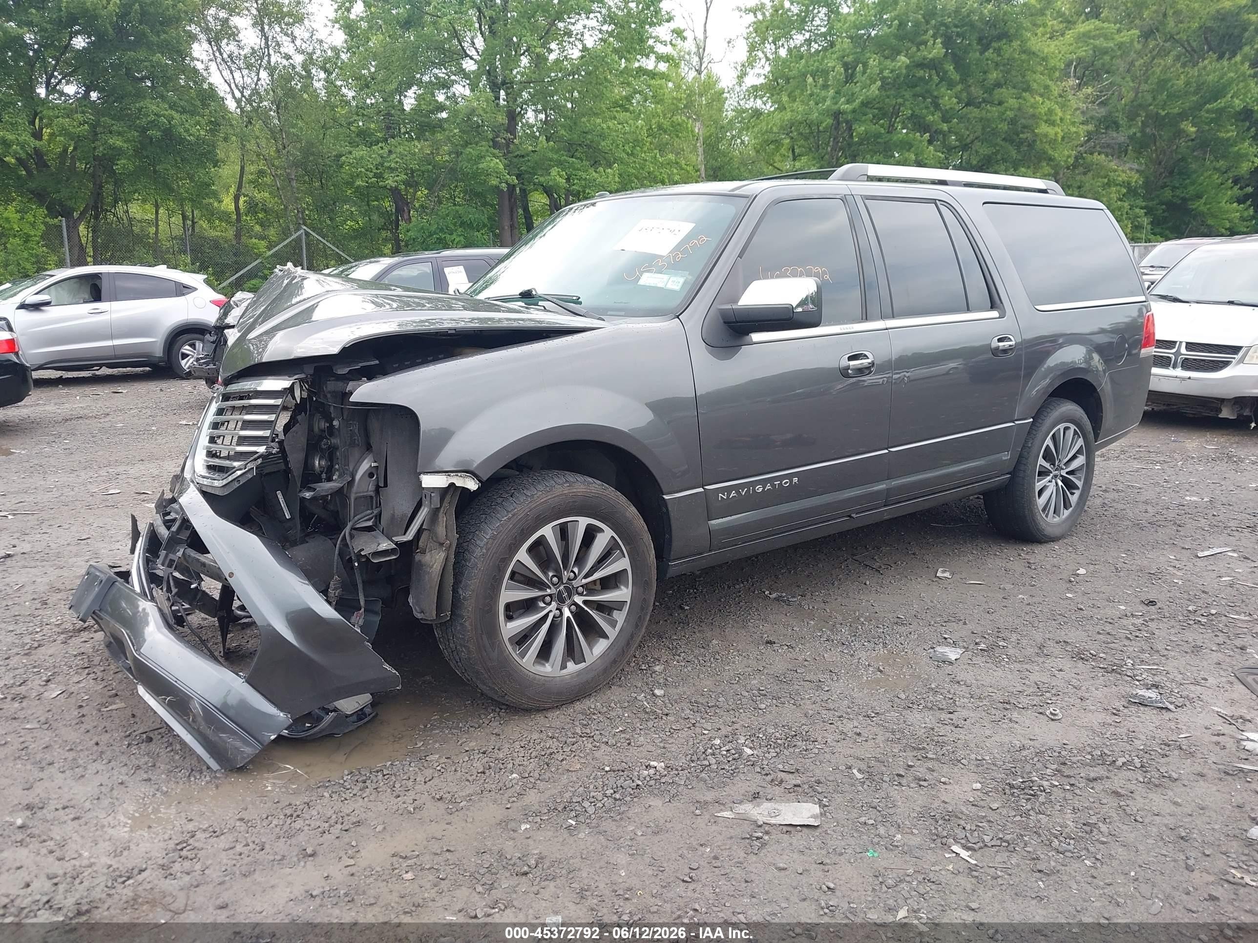 2015 Lincoln Navigator L Gray vin: 5LMJJ3JT3FEJ05180