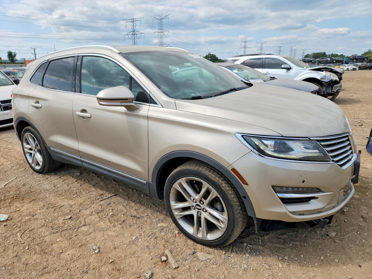 2015 Lincoln Mkc Бежевый vin: 5LMTJ2AH5FUJ45071