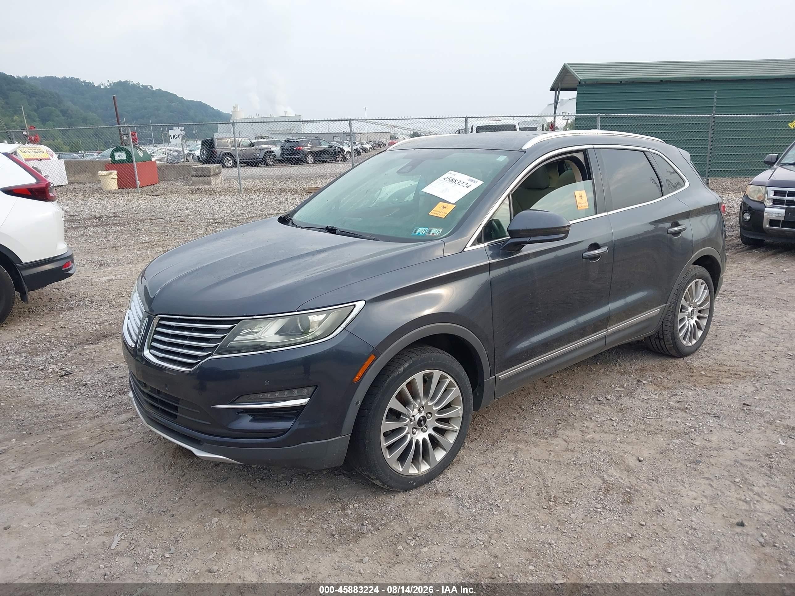 2015 Lincoln Mkc   Gray vin: 5LMTJ2AH8FUJ21864
