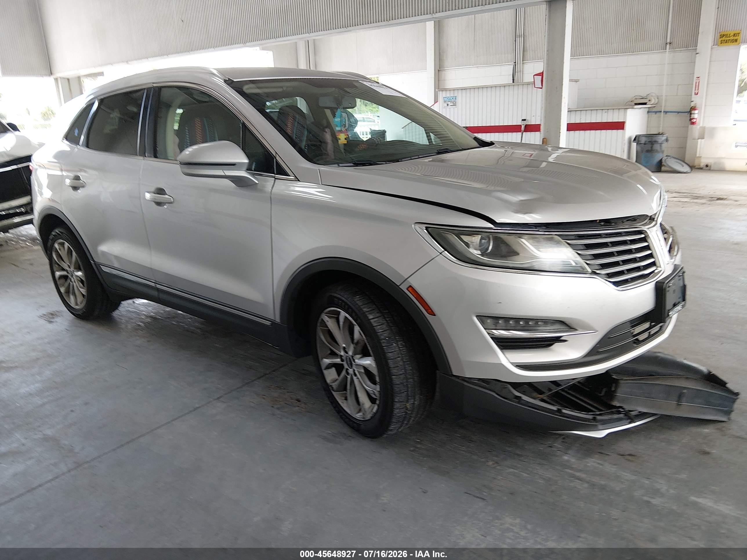 2015 Lincoln Mkc Серебряный vin: 5LMTJ2AHXFUJ09733