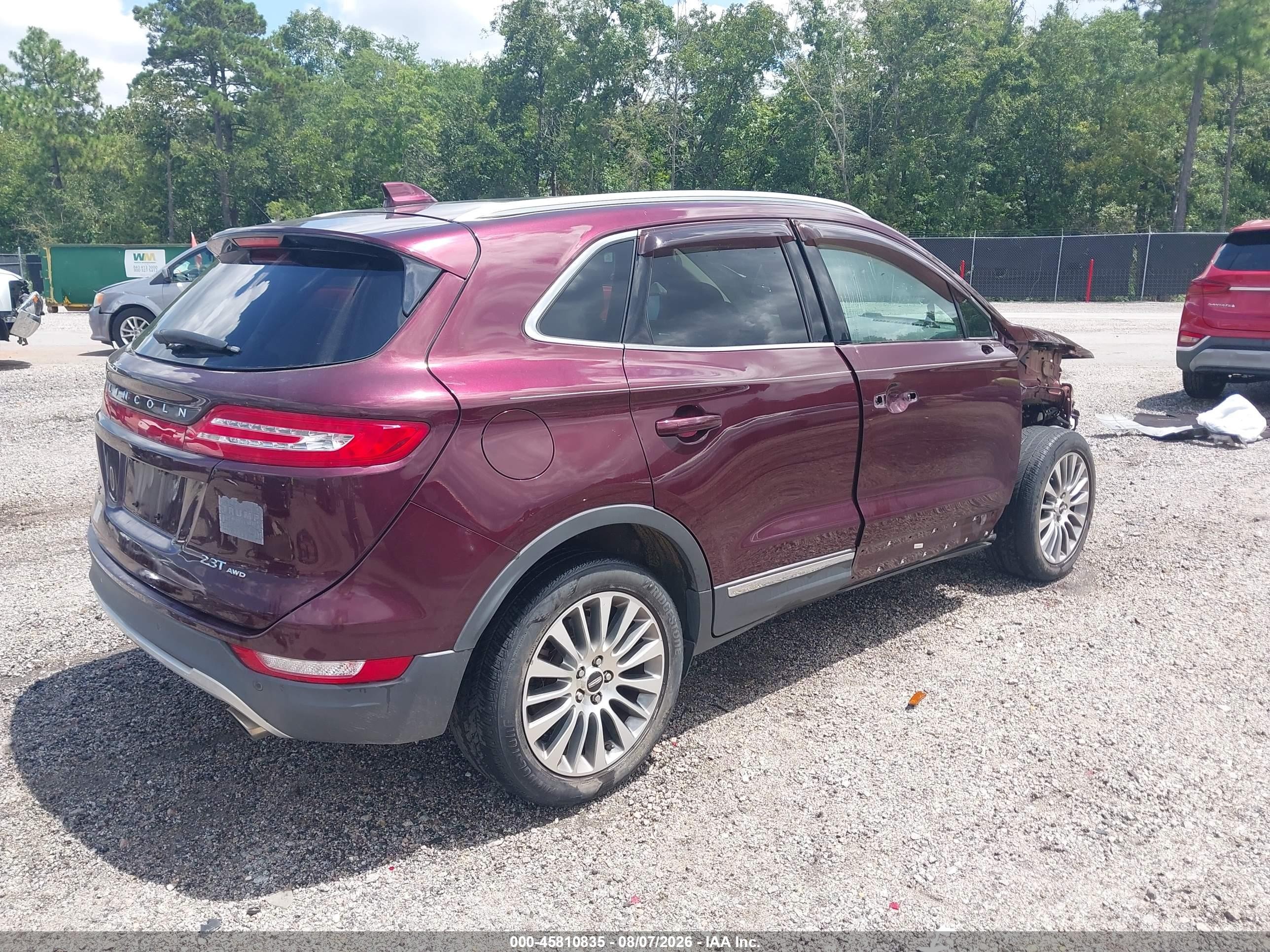 2017 Lincoln Mkc Reserve Maroon vin: 5LMTJ3DHXHUL32908