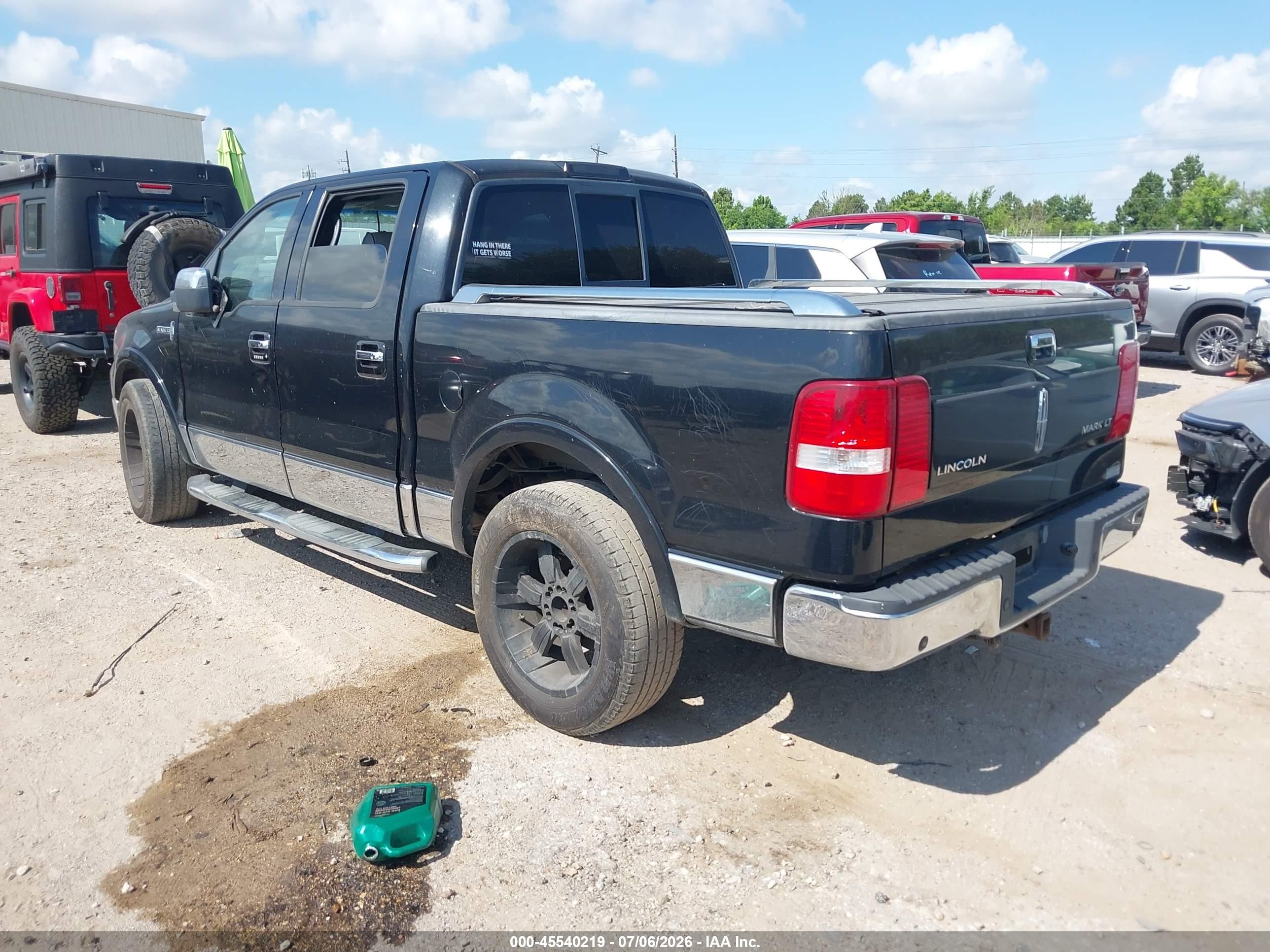 2006 Lincoln Mark Lt   Black vin: 5LTPW16556FJ09658