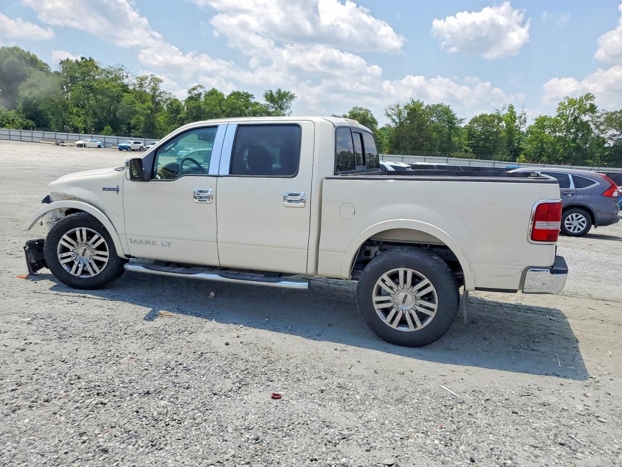 2007 Lincoln Mark Lt White vin: 5LTPW18527FJ01077