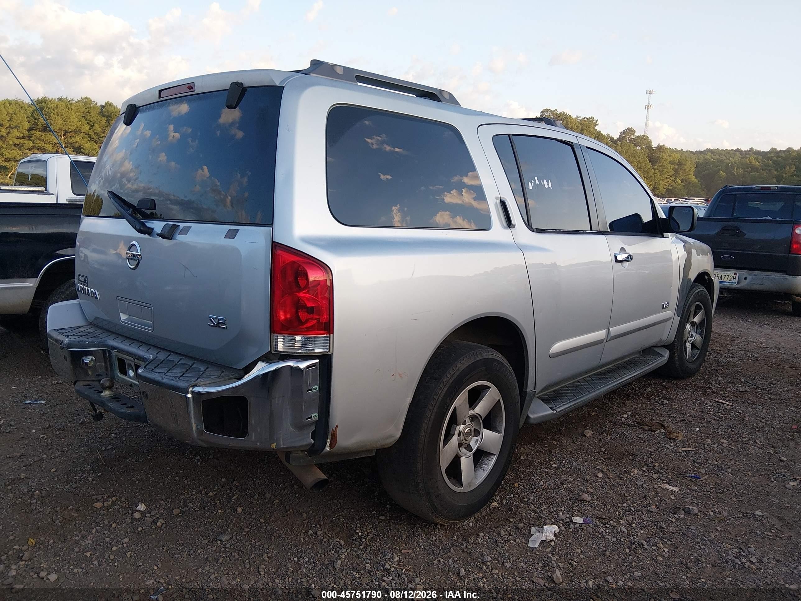 2005 Nissan Armada Se Silver vin: 5N1AA08A05N735176