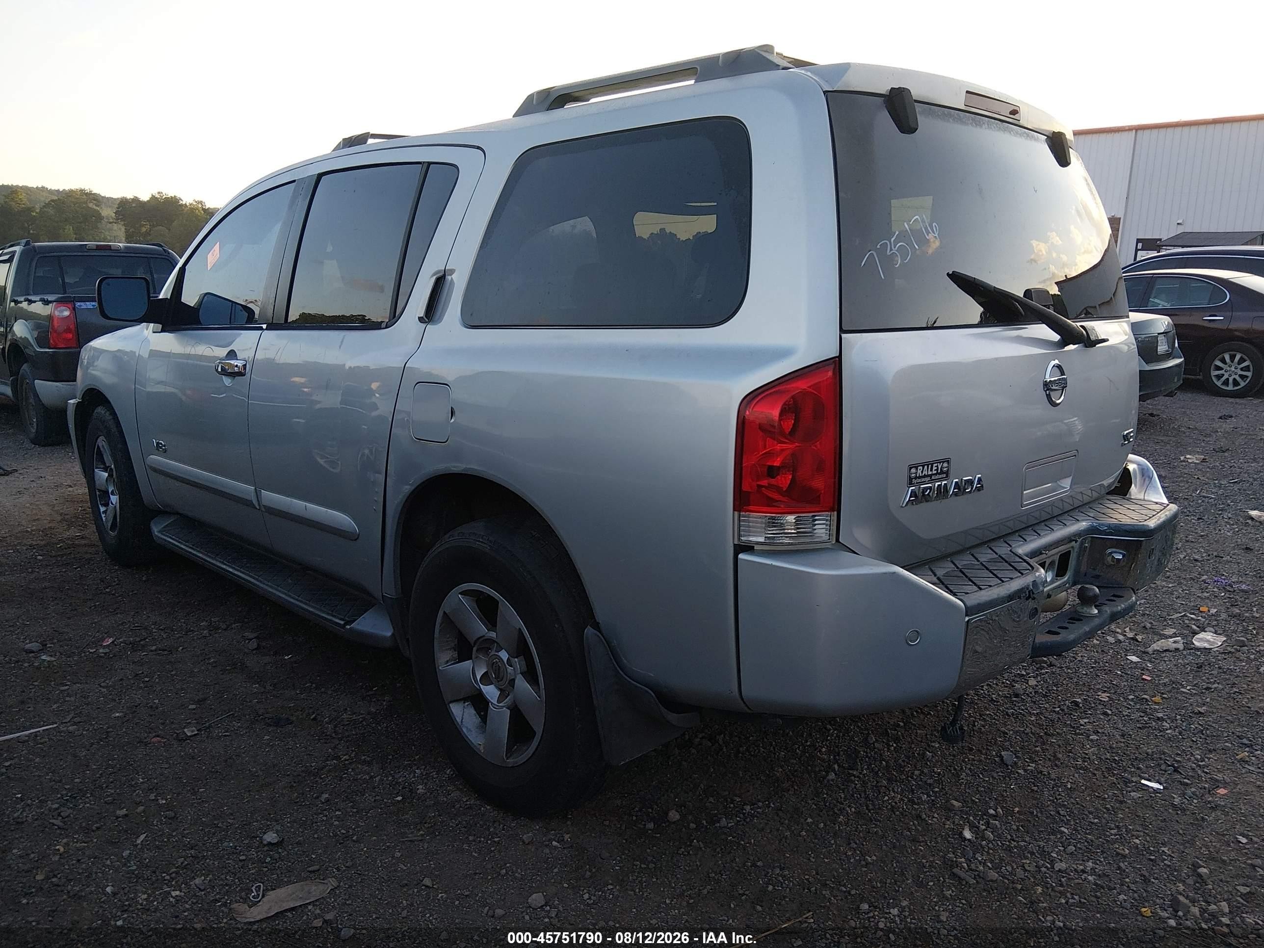 2005 Nissan Armada Se Silver vin: 5N1AA08A05N735176