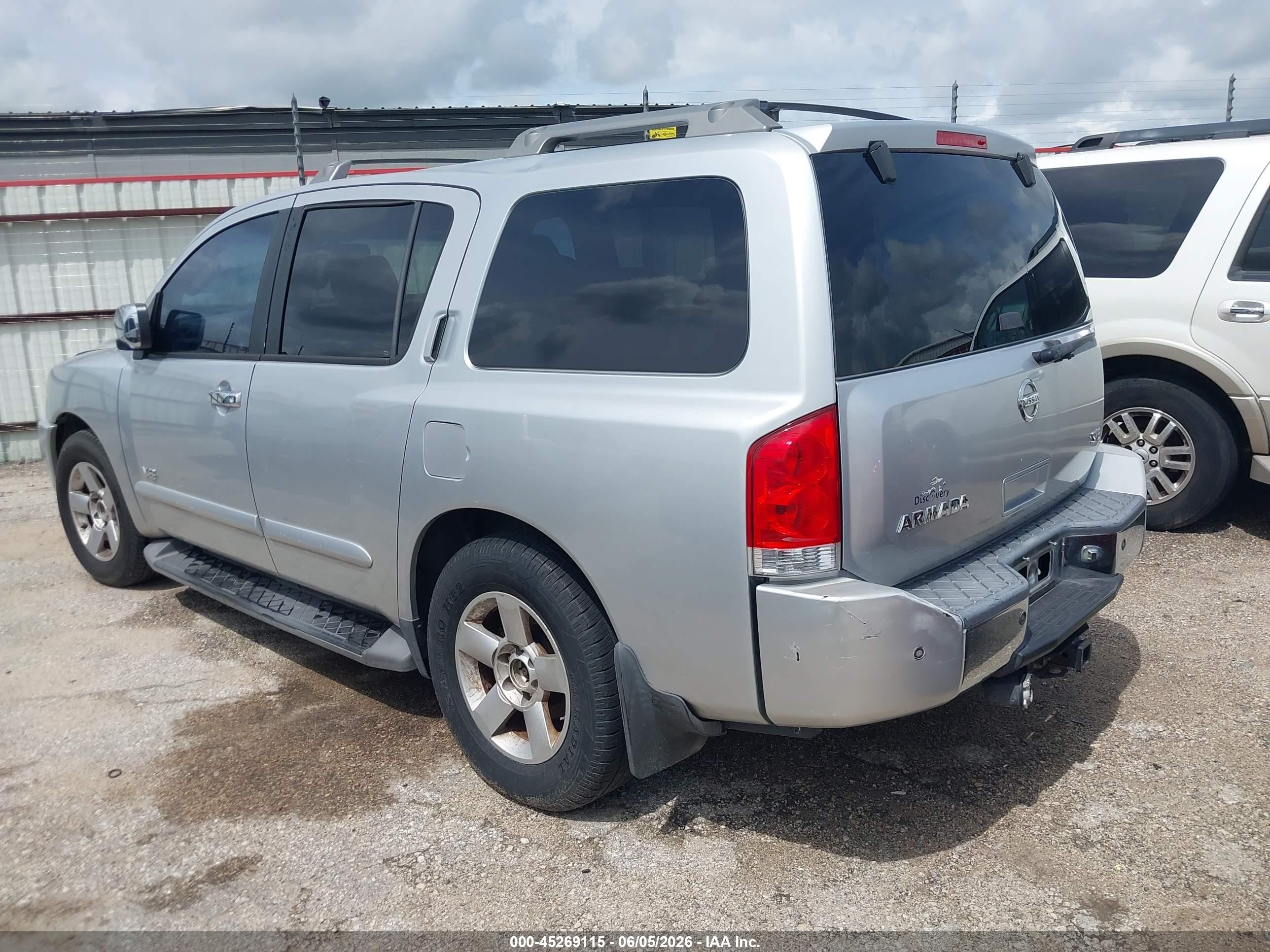 2006 Nissan Armada Se Silver vin: 5N1AA08A16N724141