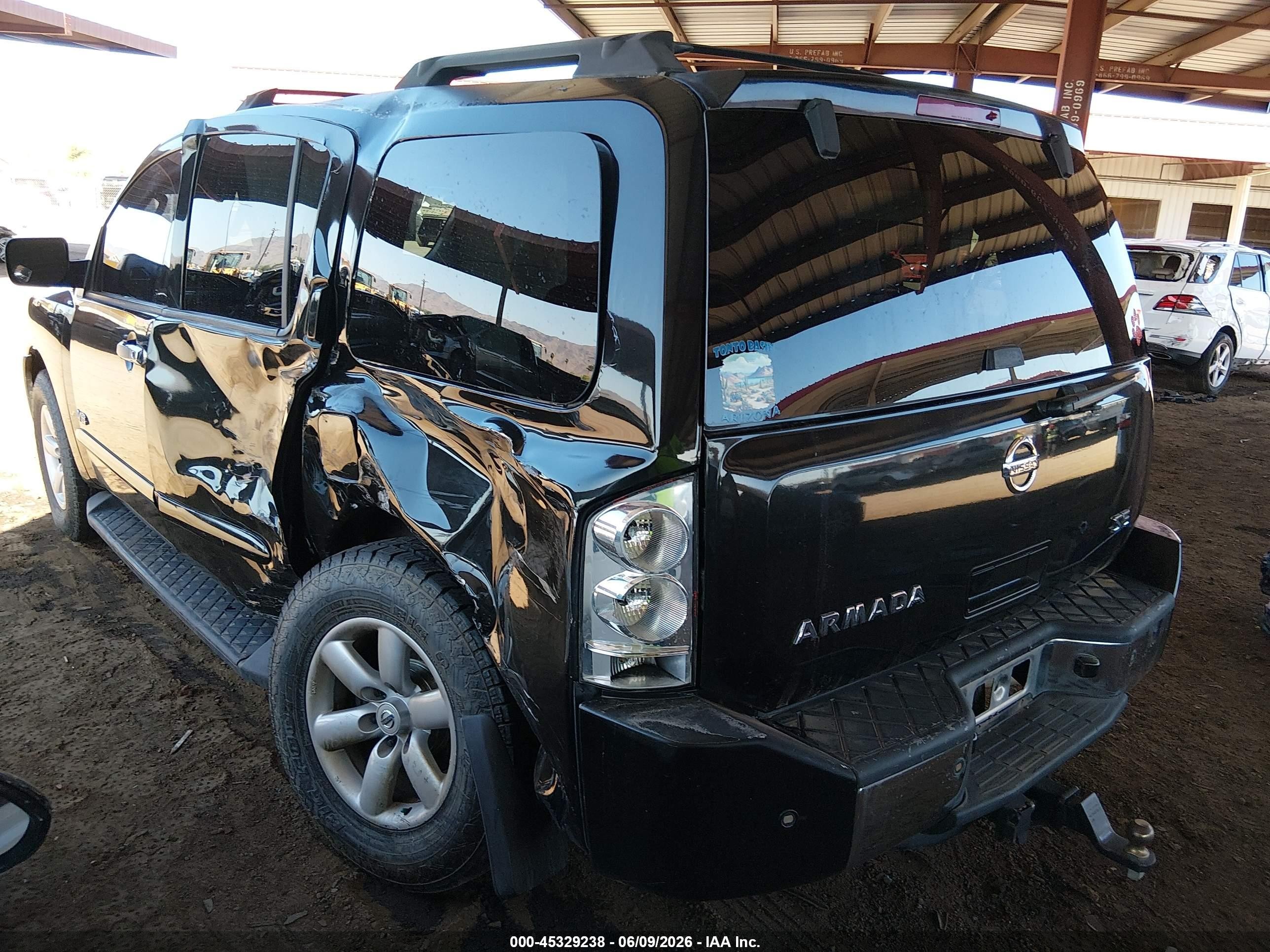 2007 Nissan Armada Se Black vin: 5N1AA08A27N722254