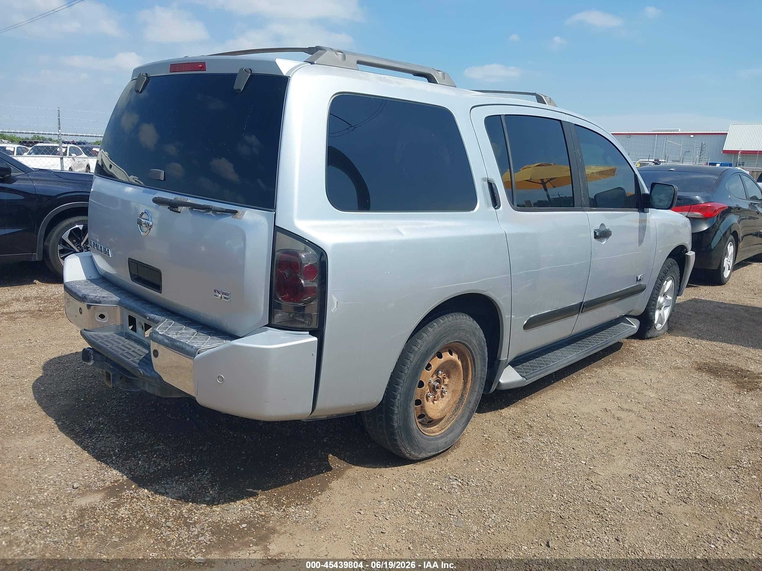 2005 Nissan Armada Se Silver vin: 5N1AA08A35N712233