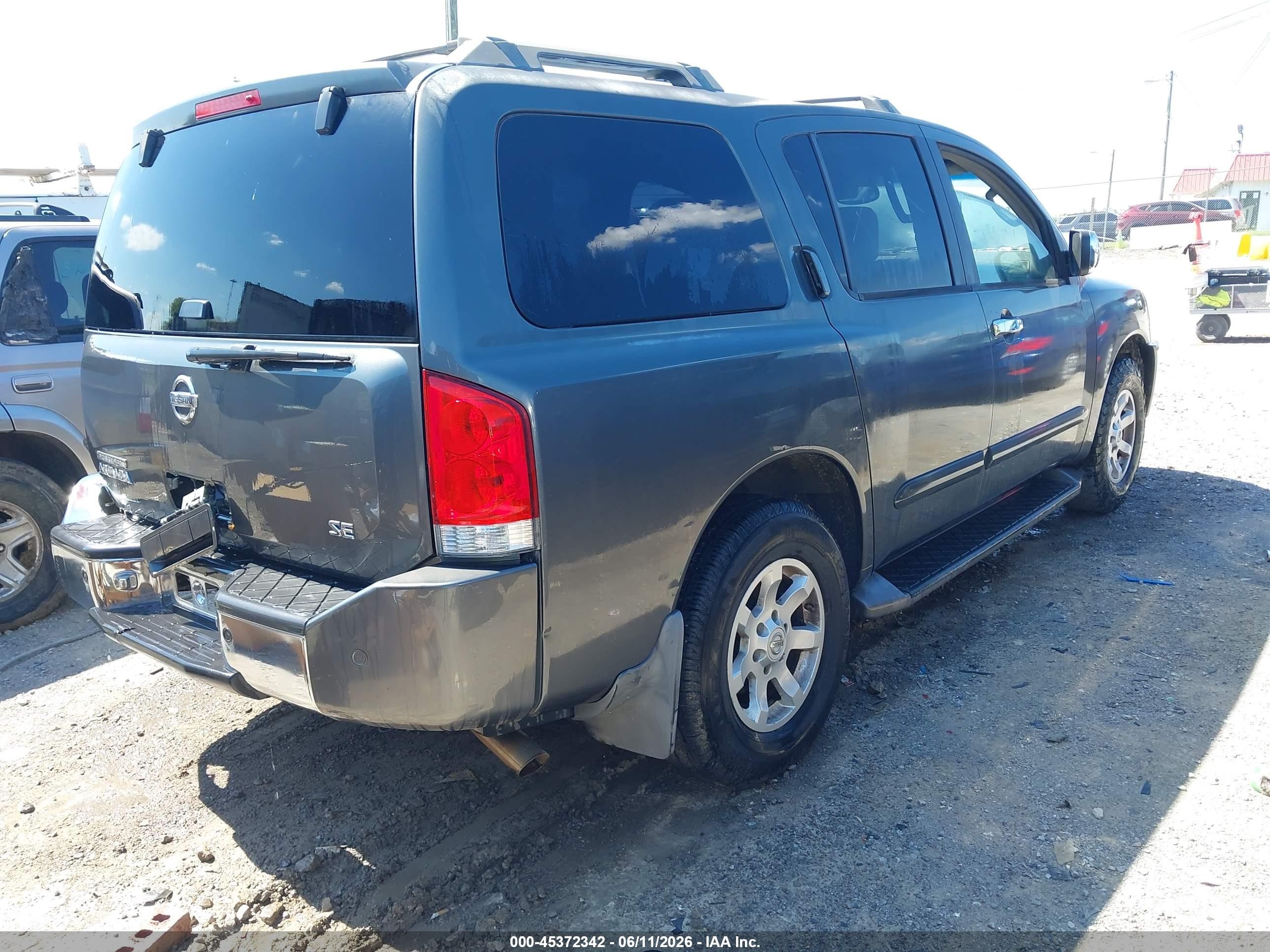 2004 Nissan Pathfinder Armada Se Off-road Gray vin: 5N1AA08A44N705192