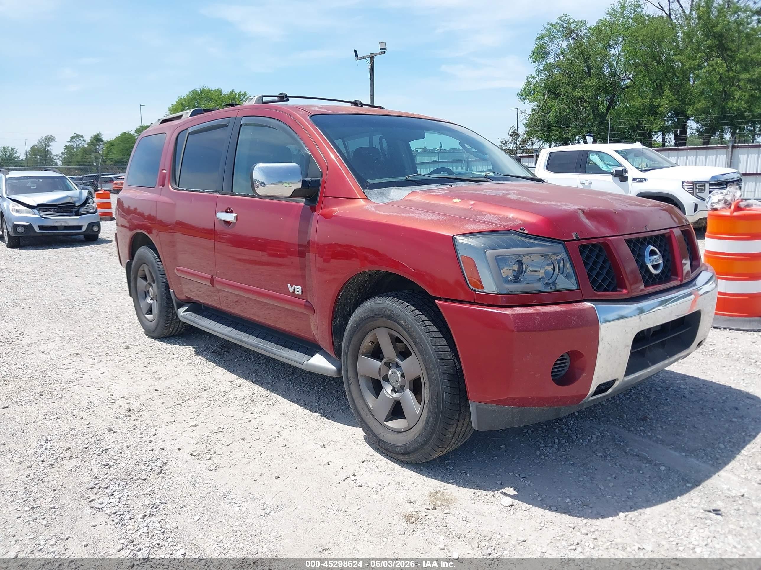2005 Nissan Armada Se Red vin: 5N1AA08A45N703783