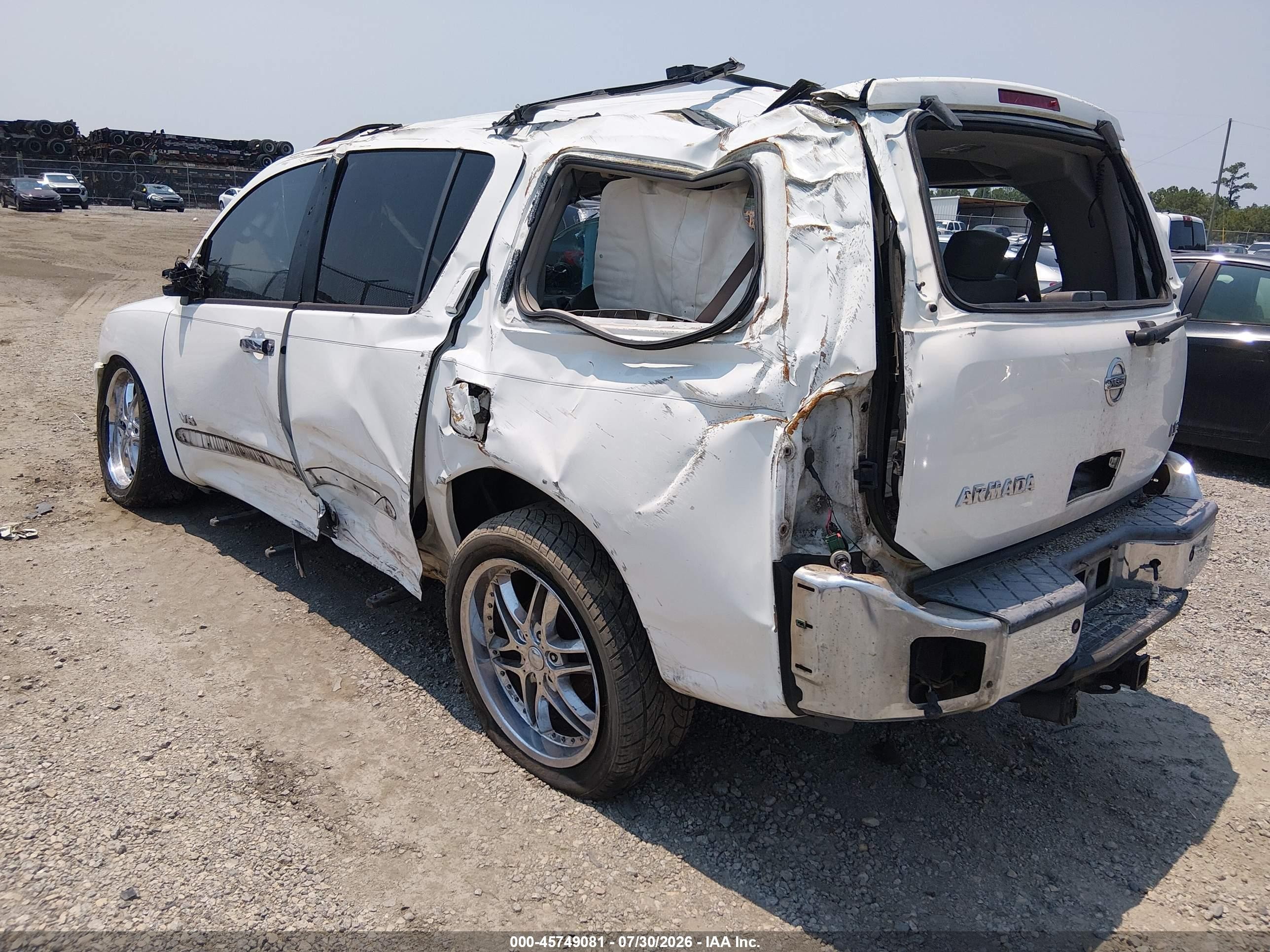 2006 Nissan Armada Le White vin: 5N1AA08A66N737757
