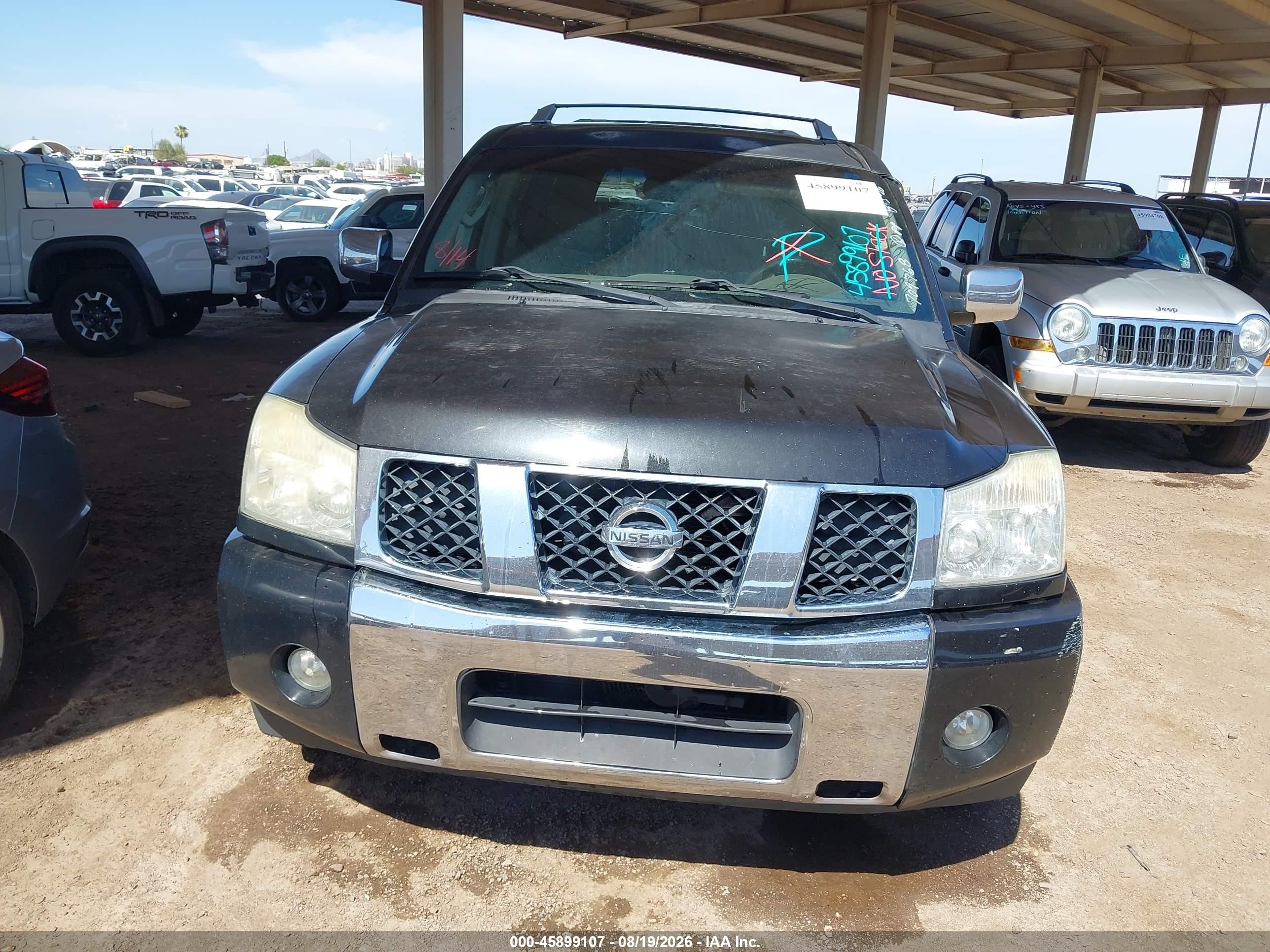 2004 Nissan Pathfinder Armada Le Black vin: 5N1AA08A74N709768