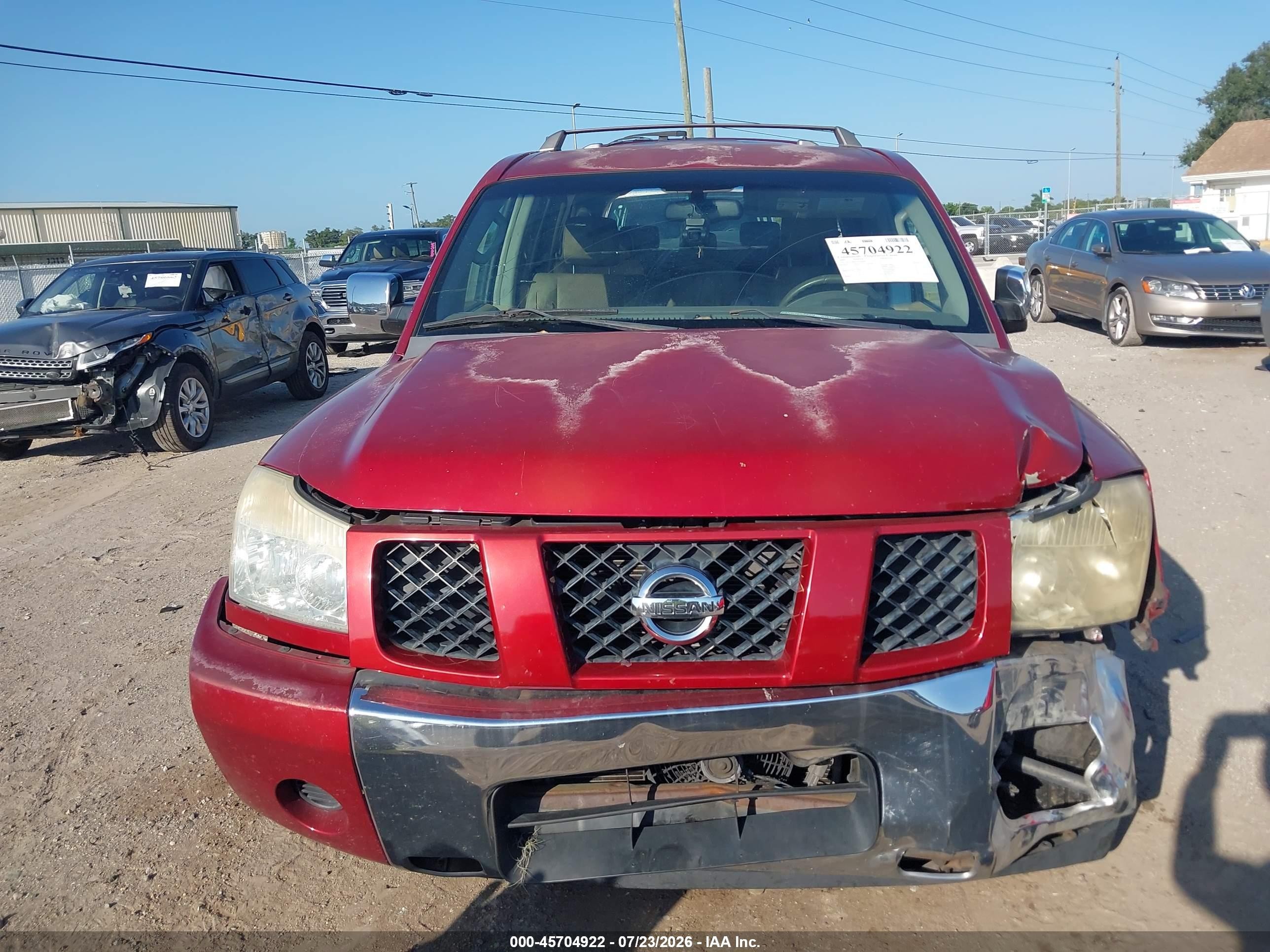 2005 Nissan Armada Se Red vin: 5N1AA08A75N740066