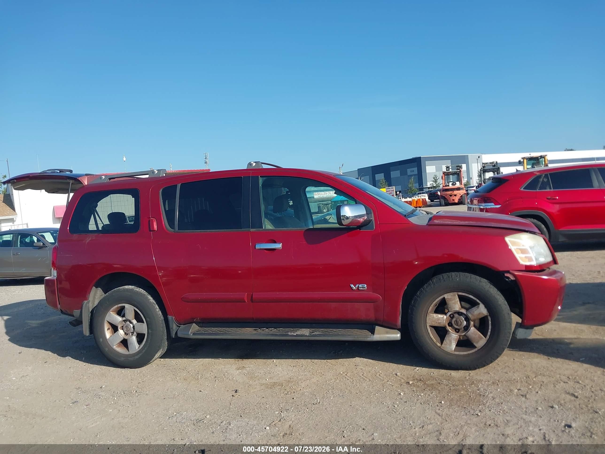 2005 Nissan Armada Se Red vin: 5N1AA08A75N740066