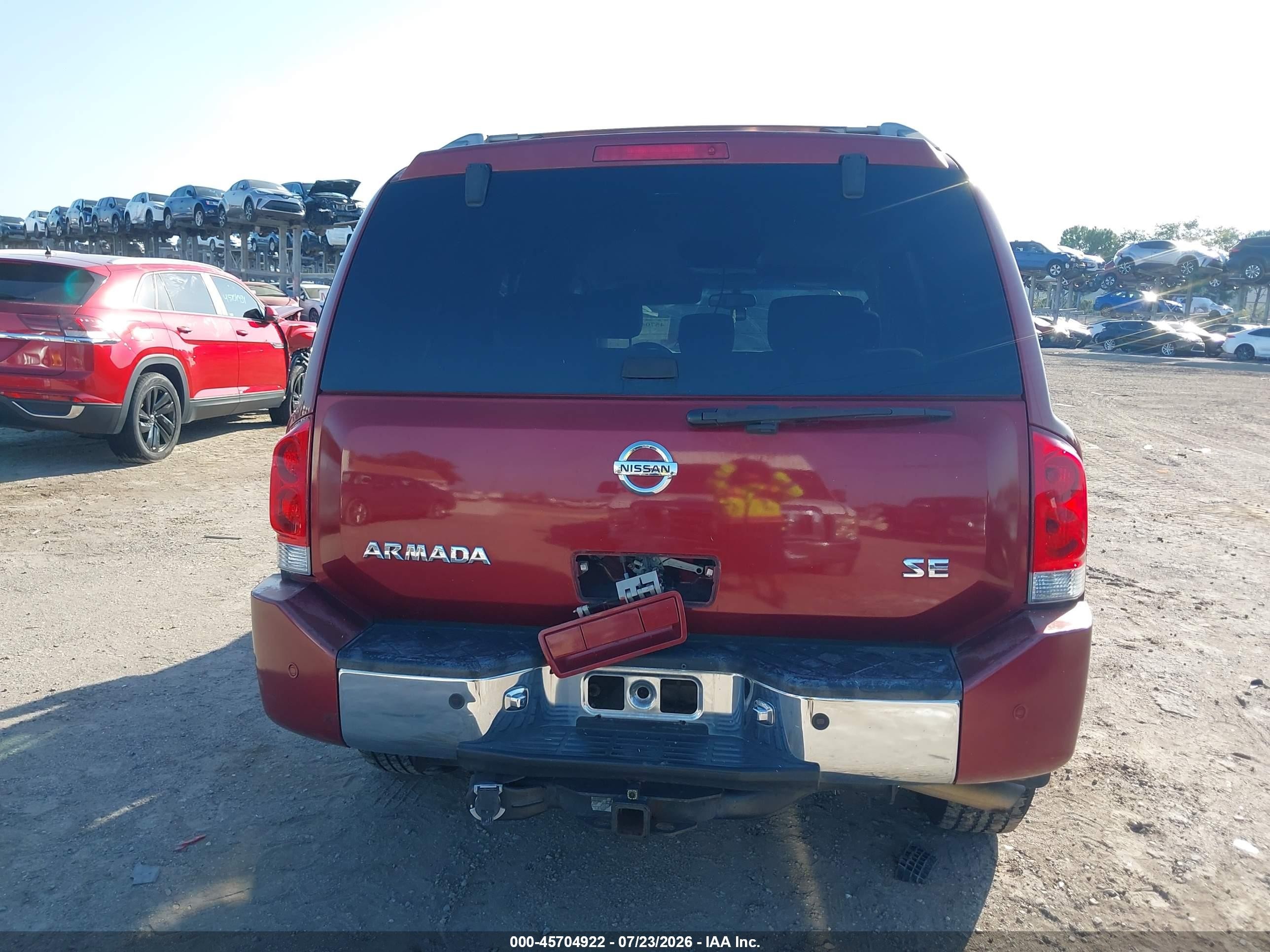 2005 Nissan Armada Se Red vin: 5N1AA08A75N740066