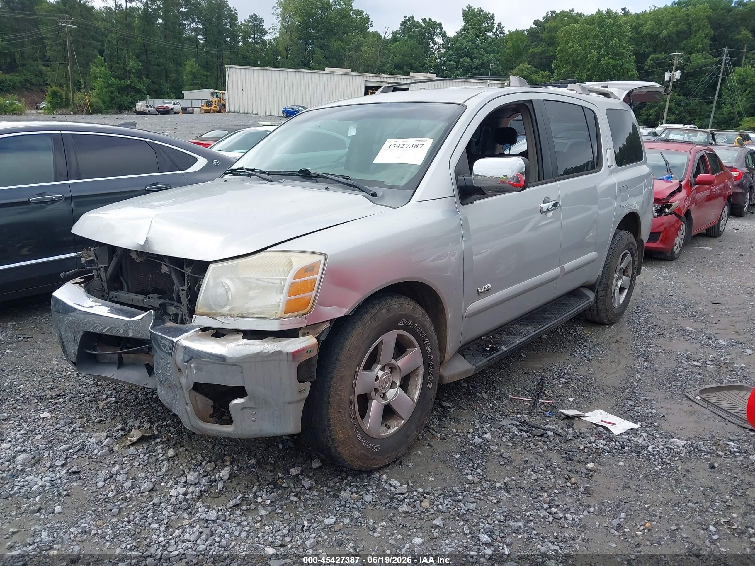 2006 Nissan Armada Se Silver vin: 5N1AA08A76N733233