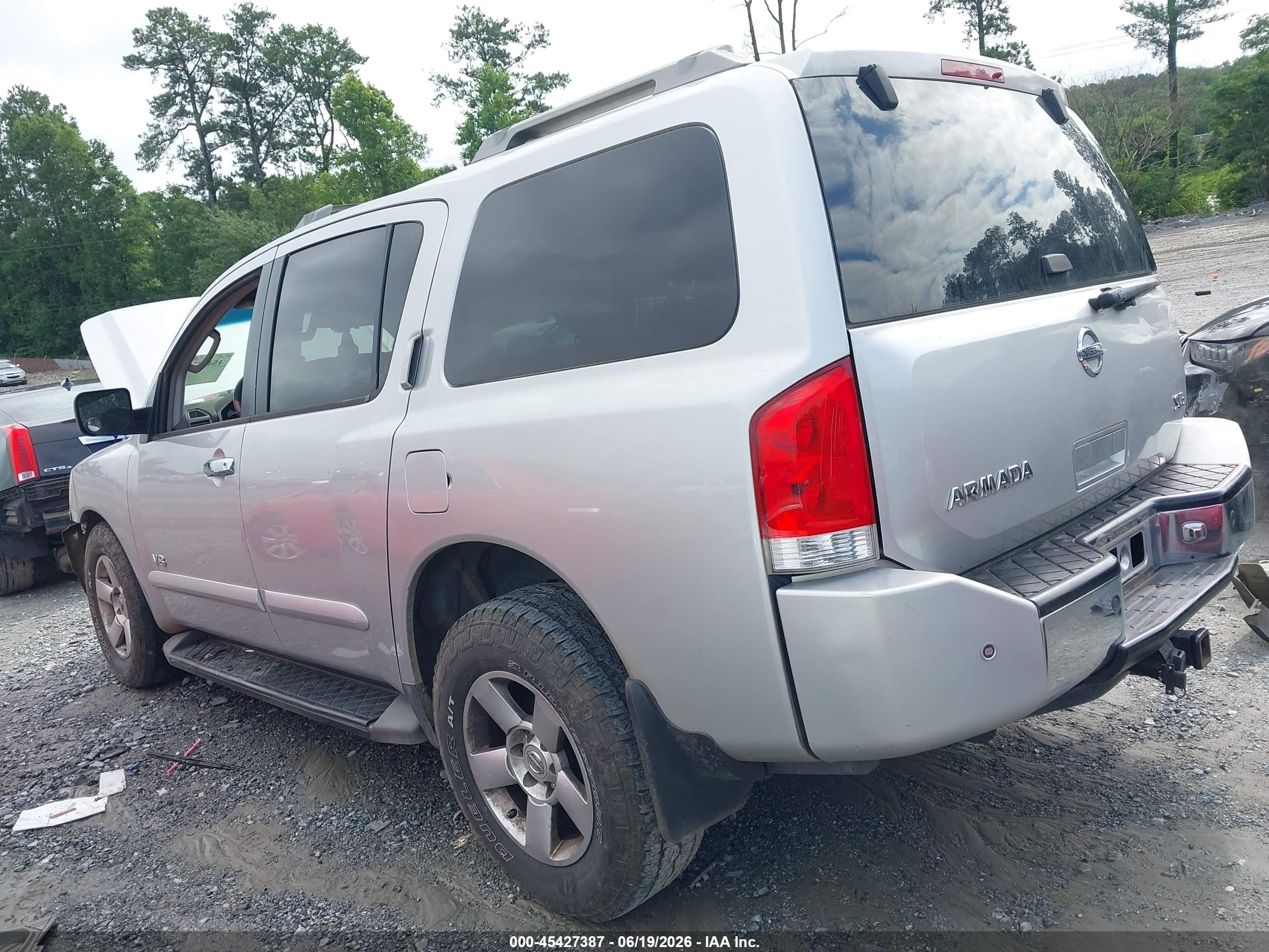 2006 Nissan Armada Se Silver vin: 5N1AA08A76N733233
