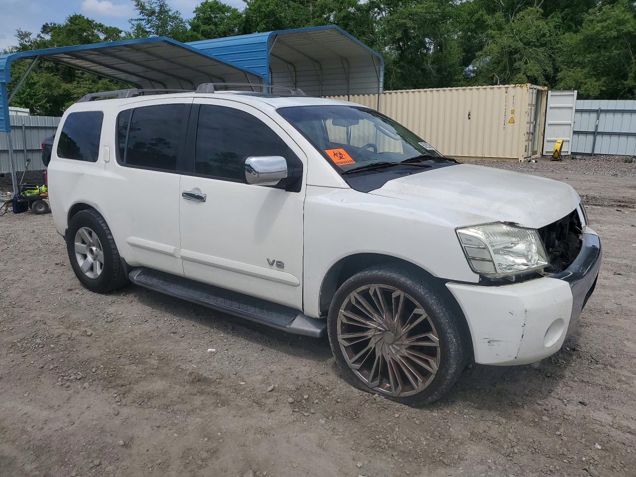 2005 Nissan Armada Se White vin: 5N1AA08A85N728668