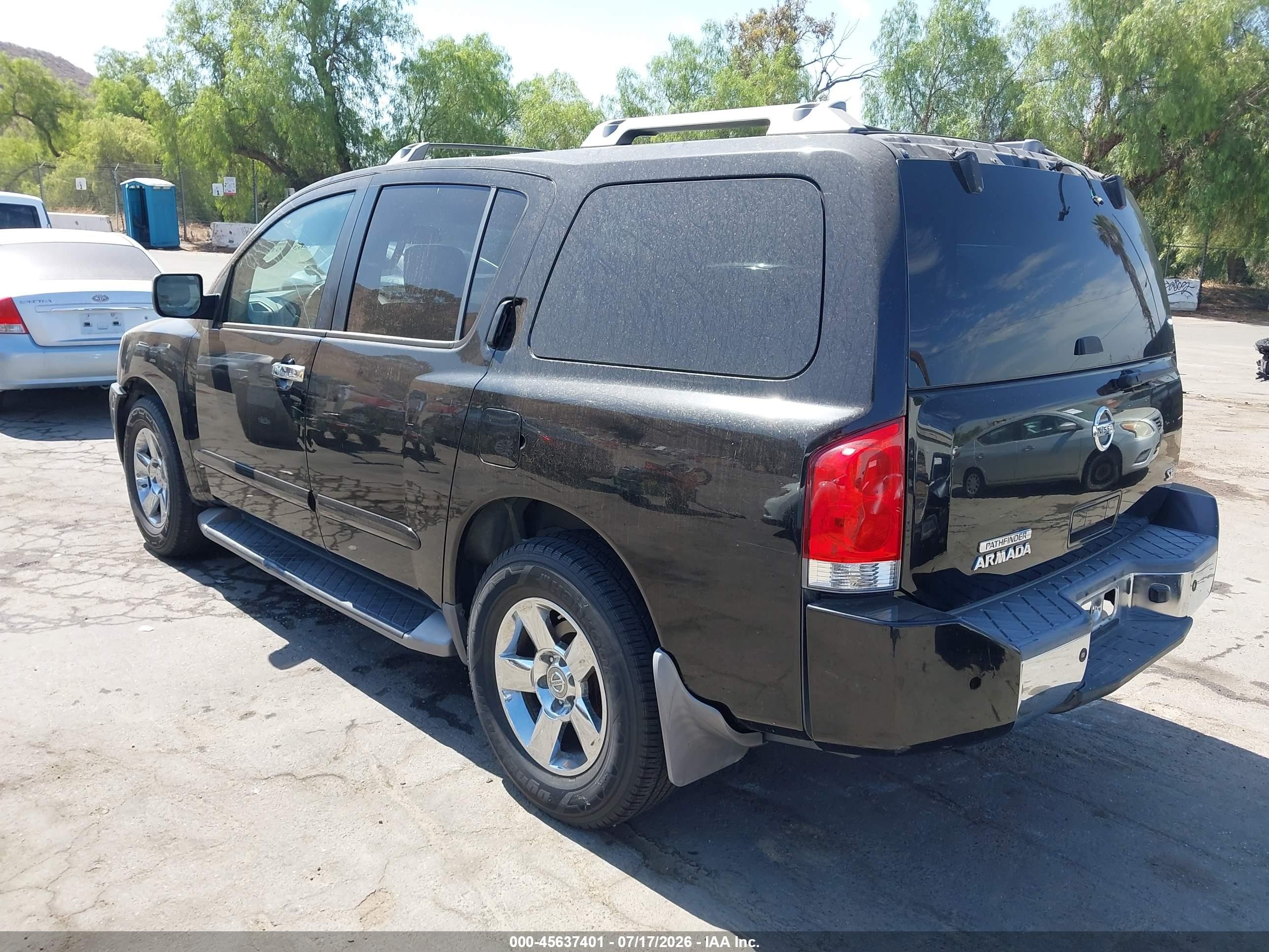 2004 Nissan Pathfinder Armada Se Black vin: 5N1AA08AX4N732753