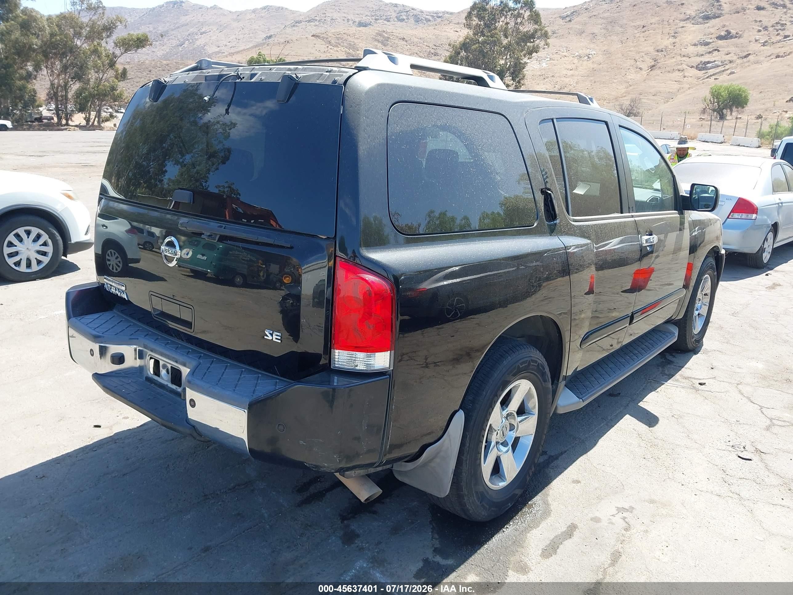 2004 Nissan Pathfinder Armada Se Black vin: 5N1AA08AX4N732753