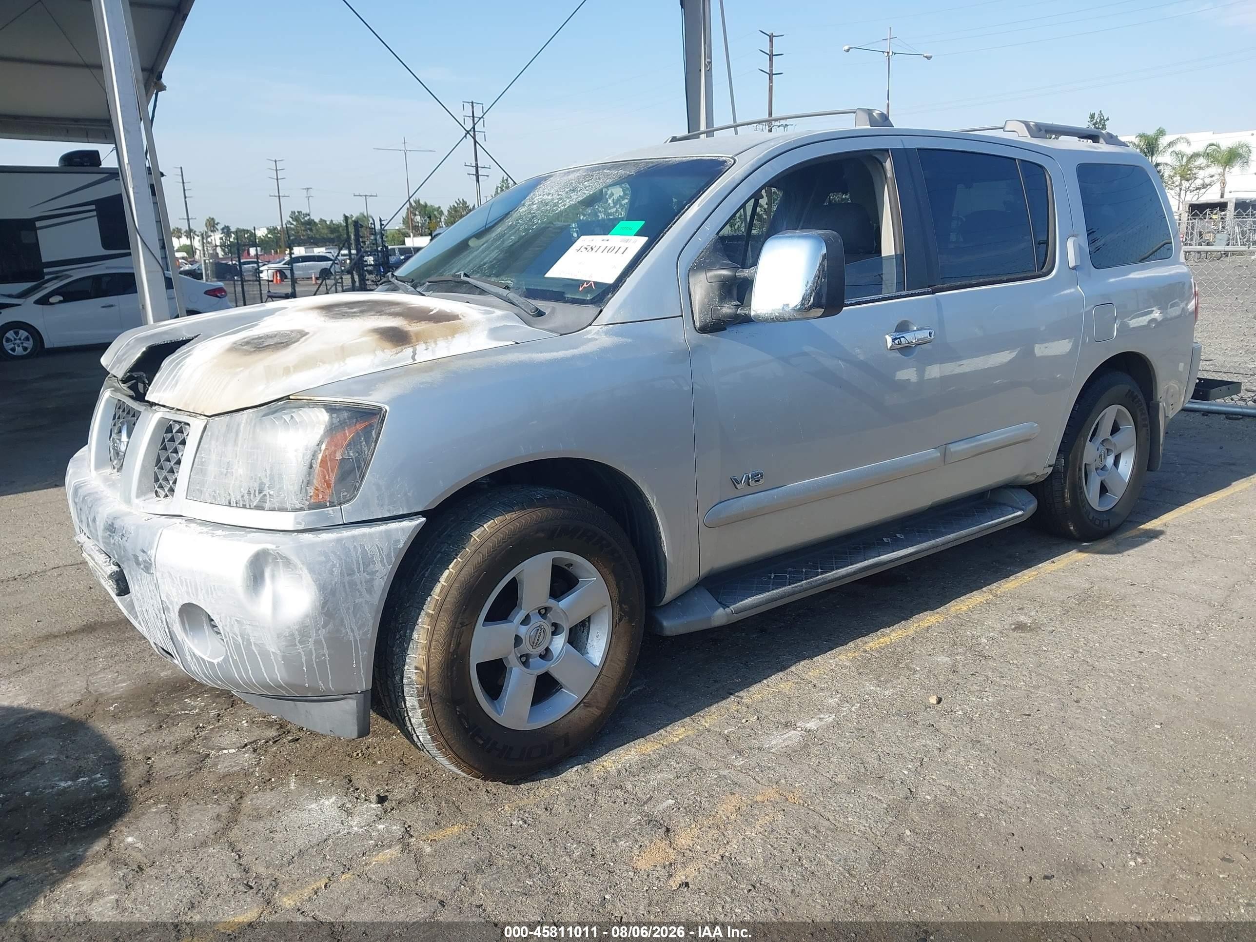 2005 Nissan Armada Se Silver vin: 5N1AA08AX5N737338