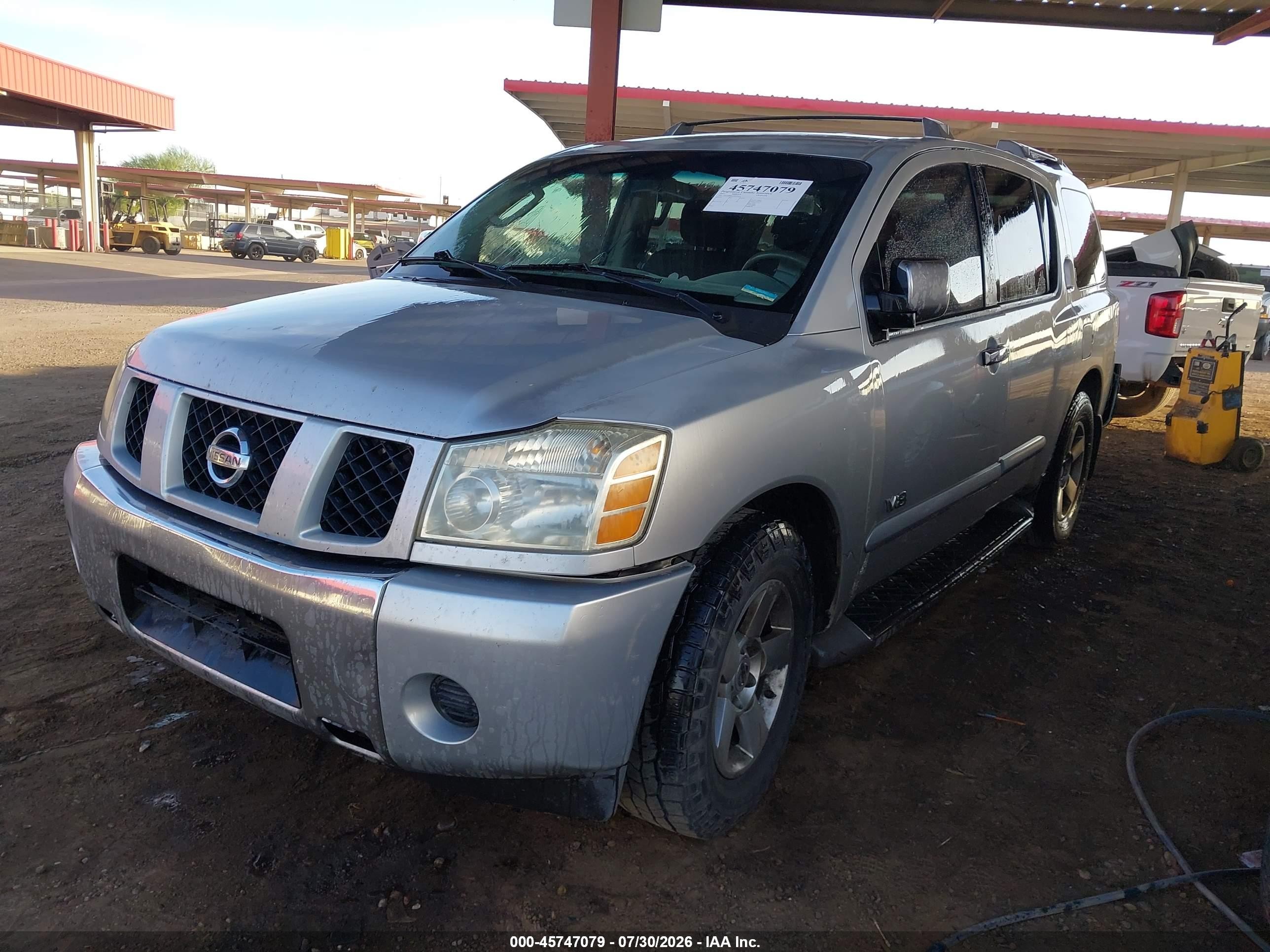 2007 Nissan Armada Se Silver vin: 5N1AA08AX7N719151