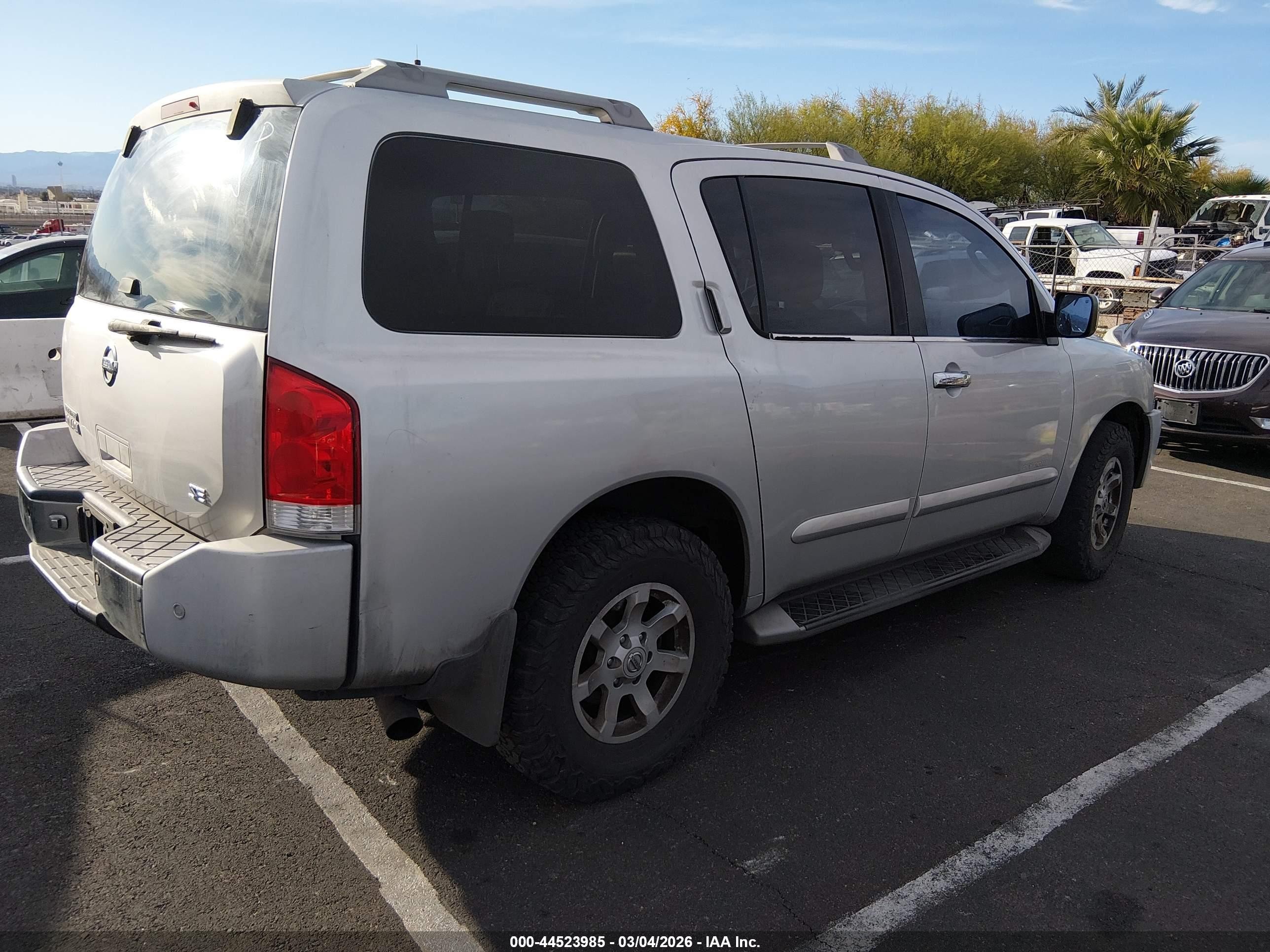 2004 Nissan Pathfinder Armada Se Off-road Silver vin: 5N1AA08B34N723532