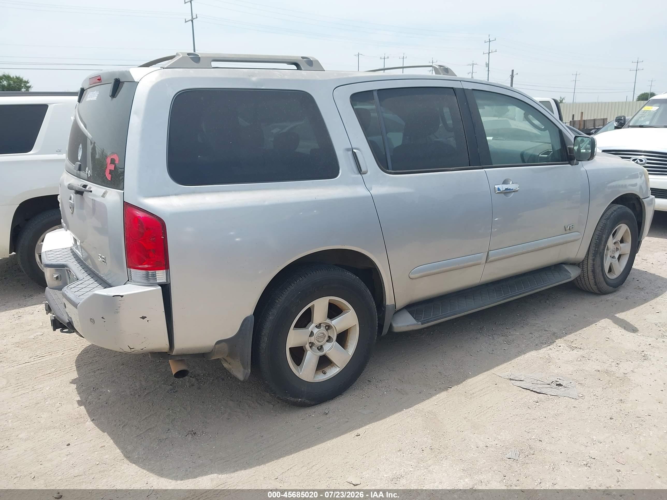 2005 Nissan Armada Se Silver vin: 5N1AA08B35N722902