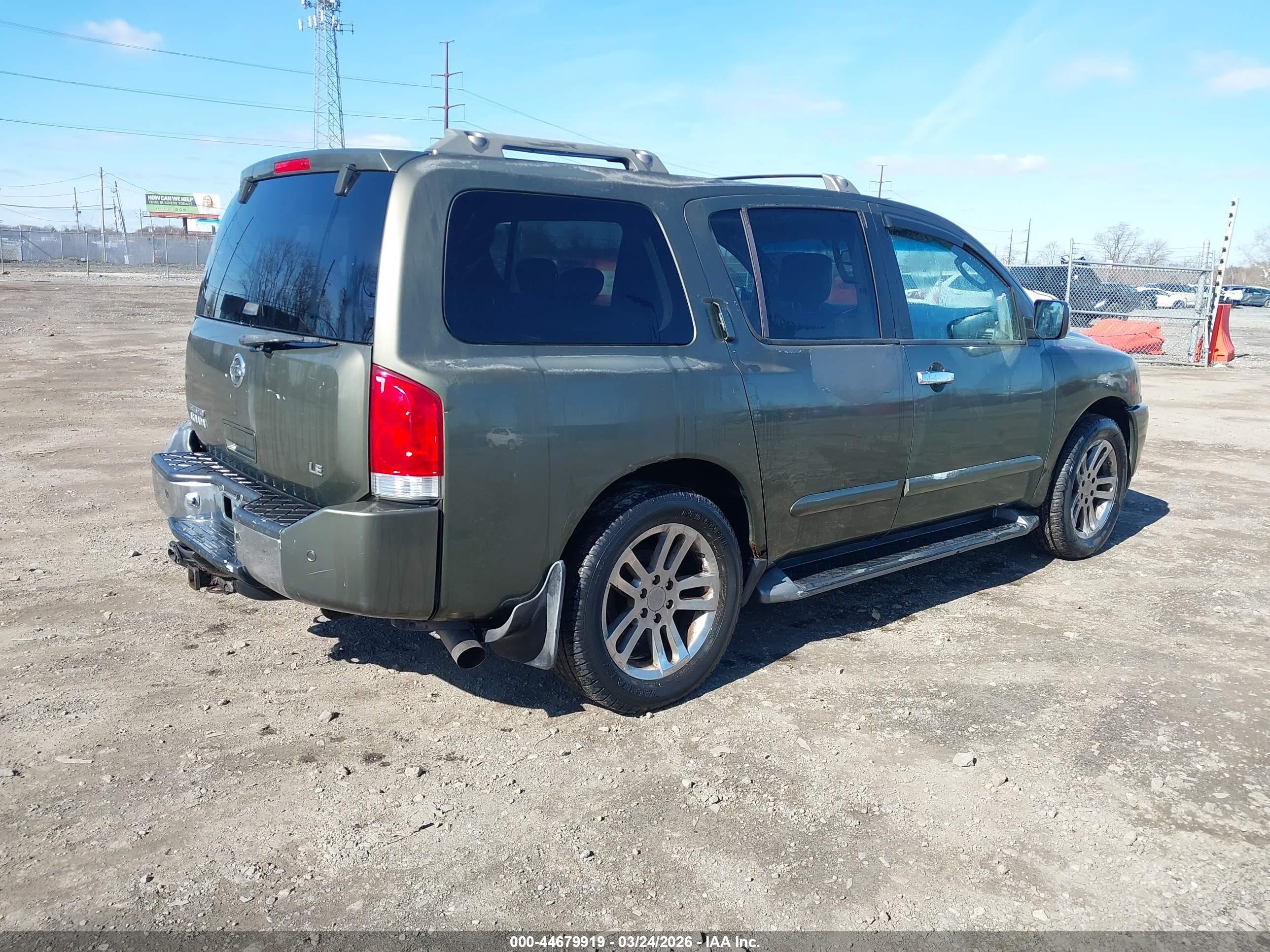 2004 Nissan Pathfinder Armada Le Green vin: 5N1AA08B44N708361
