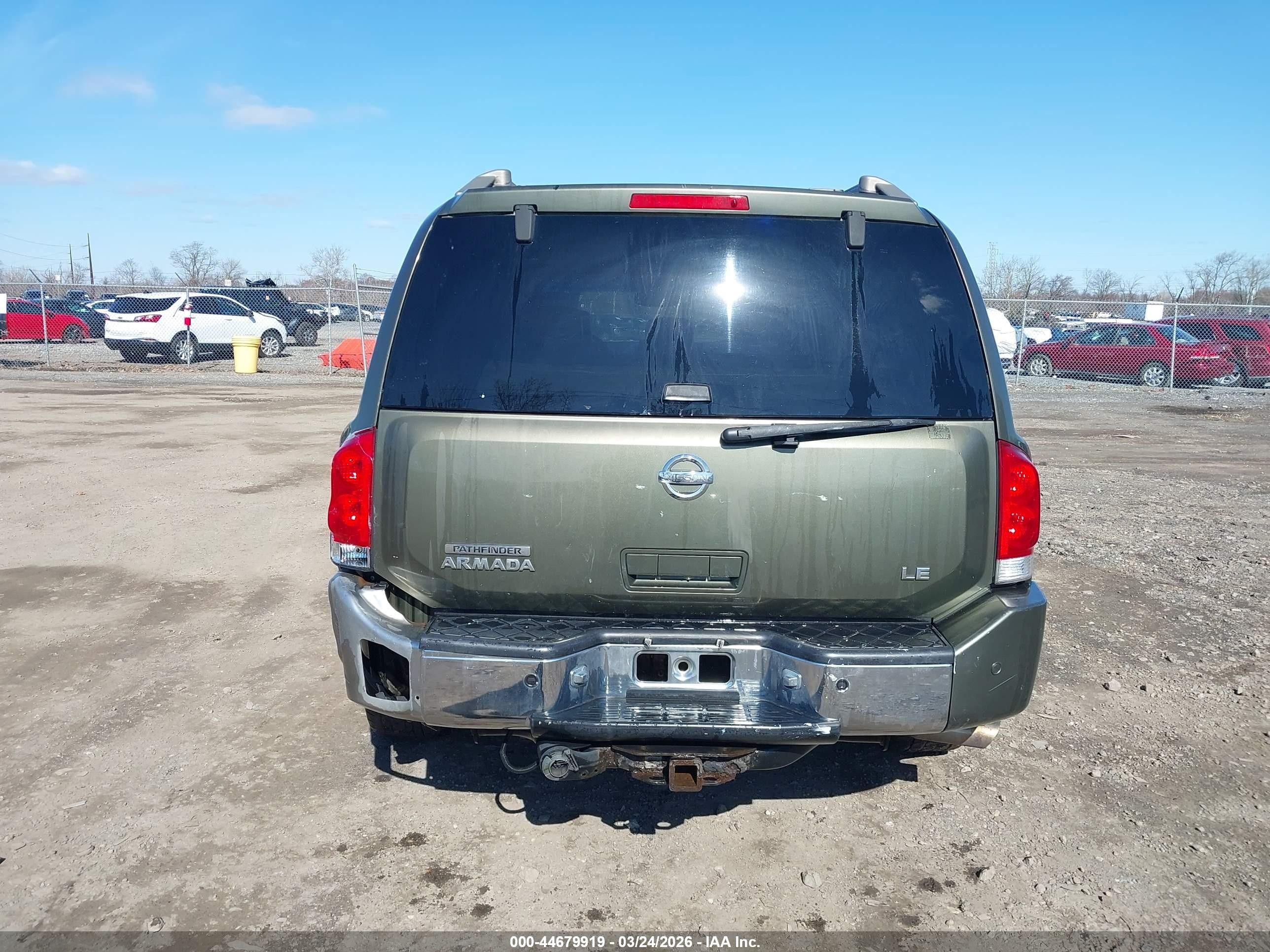 2004 Nissan Pathfinder Armada Le Green vin: 5N1AA08B44N708361