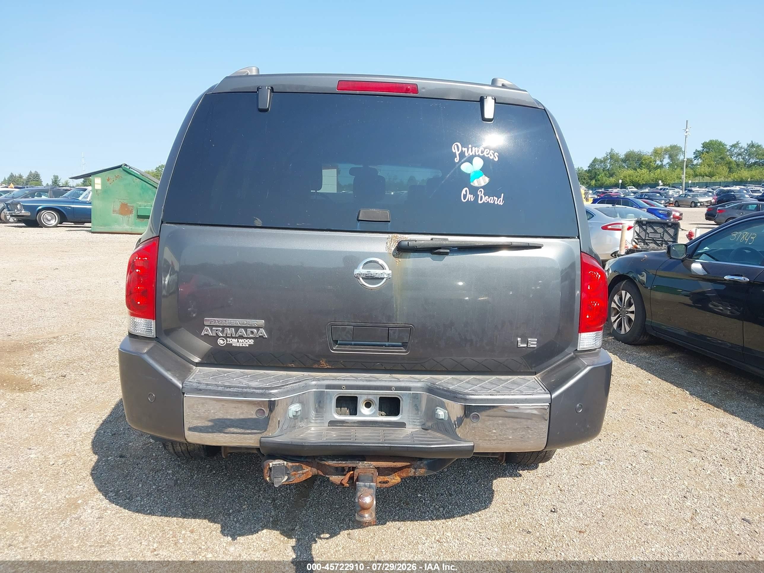 2004 Nissan Pathfinder Armada Le Gray vin: 5N1AA08B54N731597