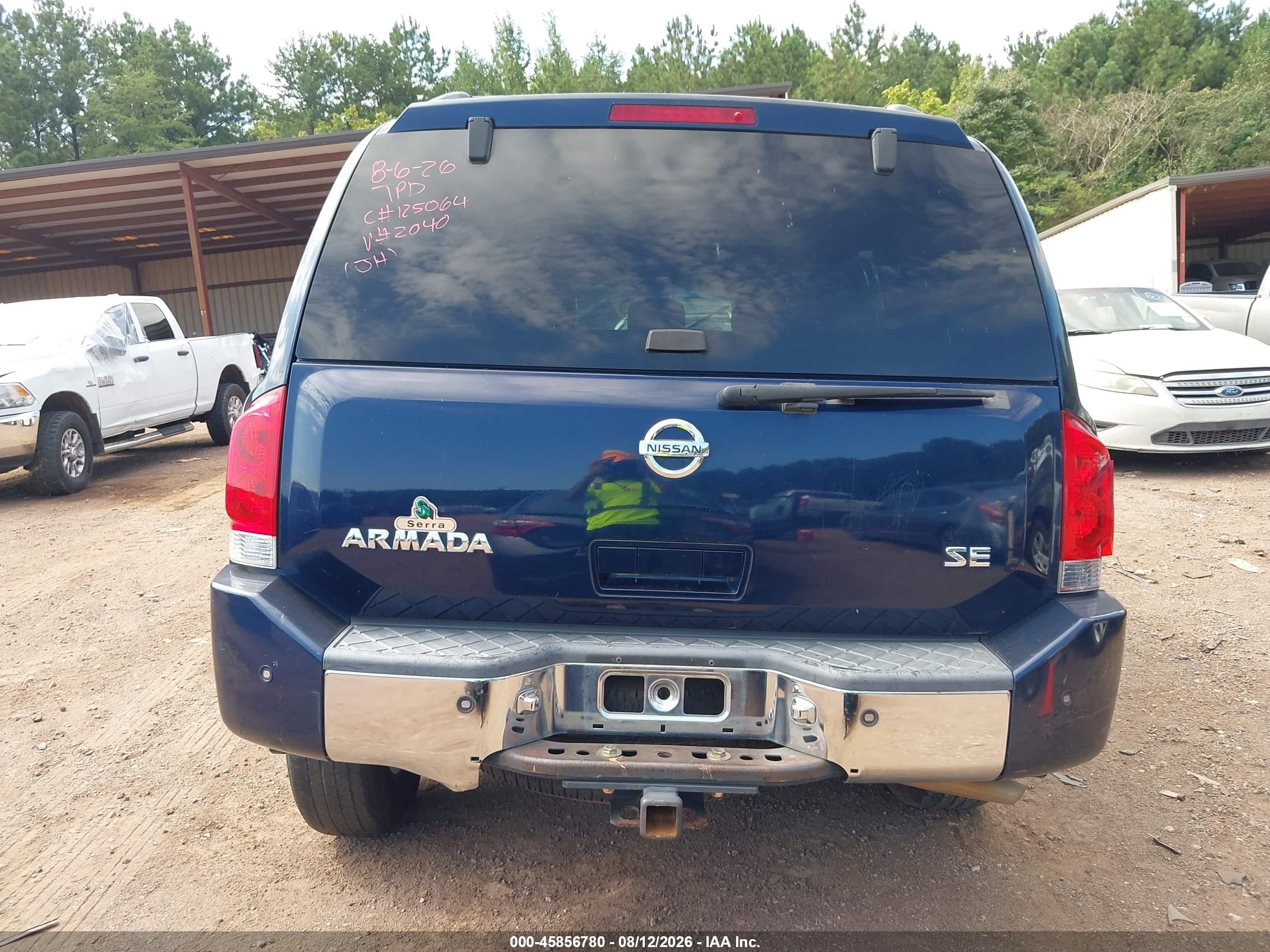 2006 Nissan Armada Se Navy vin: 5N1AA08B66N722040