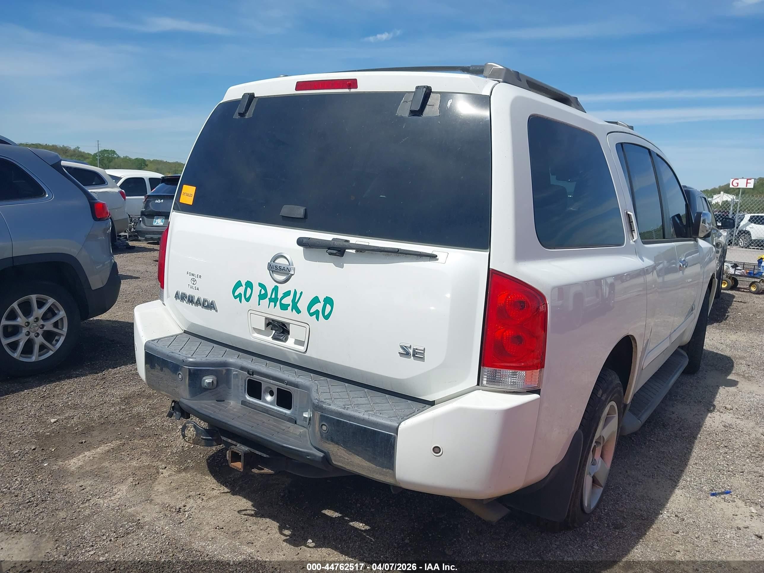 2006 Nissan Armada Se White vin: 5N1AA08B76N727828