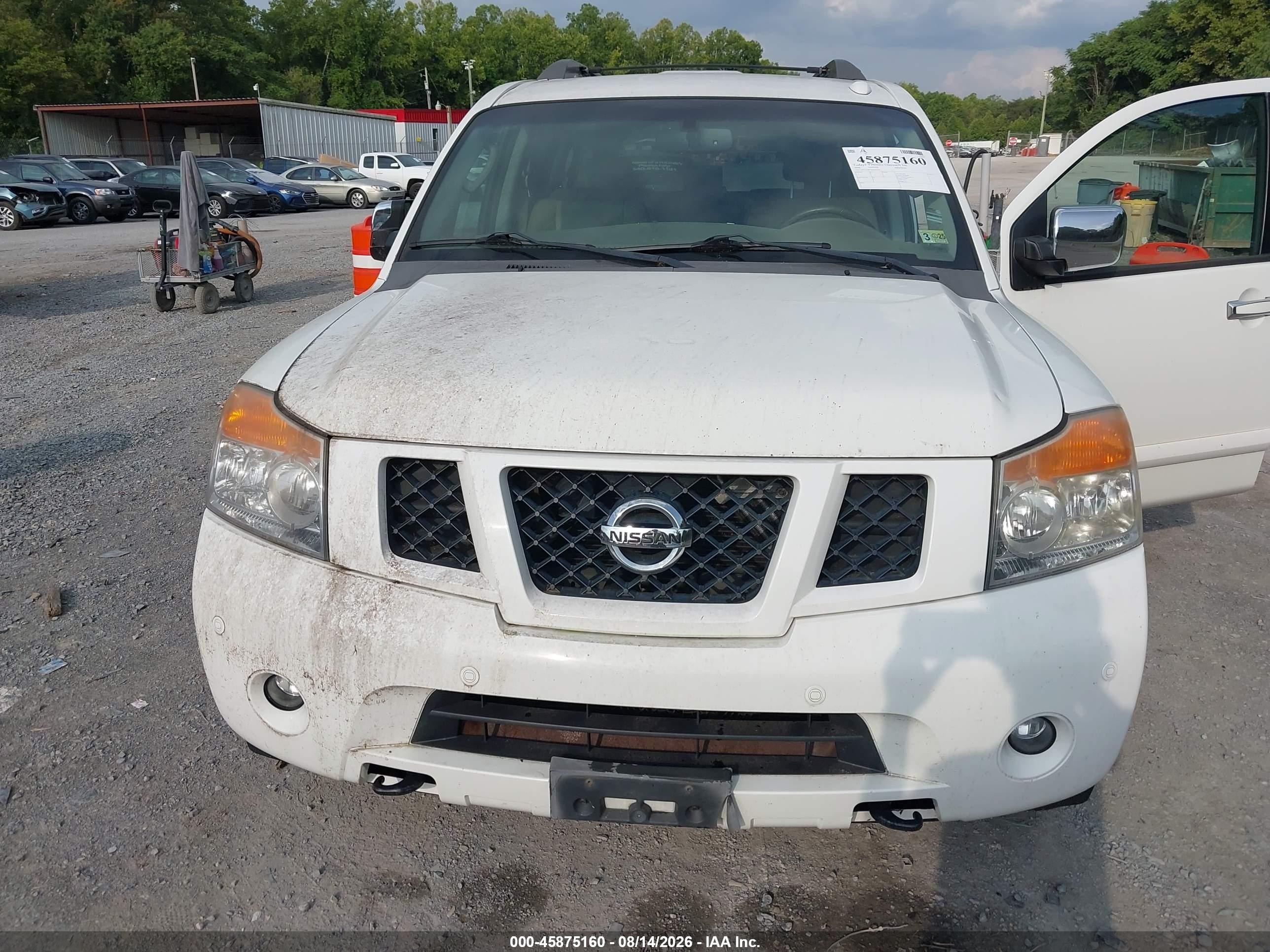 2008 Nissan Armada Se White vin: 5N1AA08C08N607056