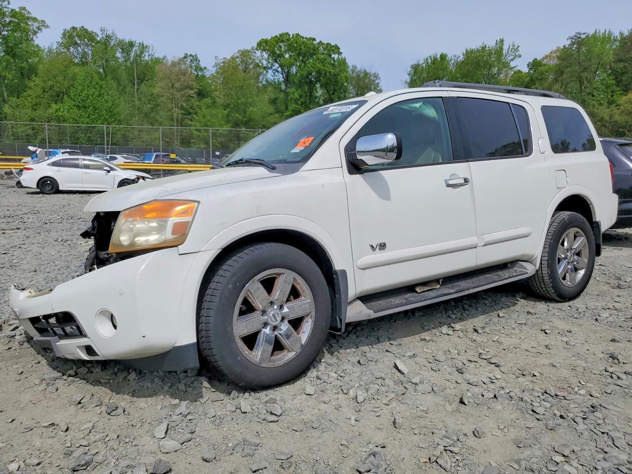2009 Nissan Armada Se White vin: 5N1AA08C19N607259