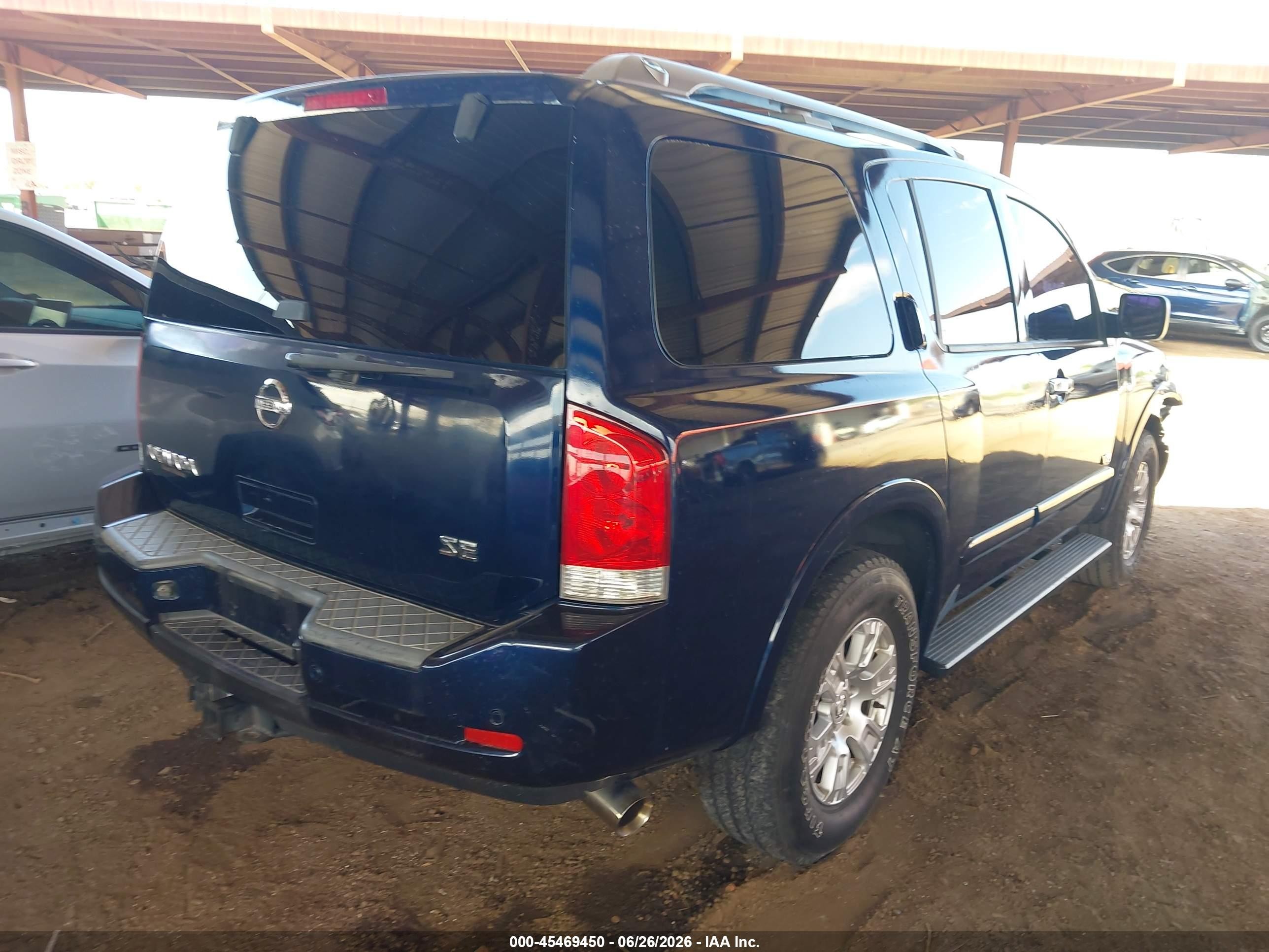 2008 Nissan Armada Se Blue vin: 5N1AA08C28N619306
