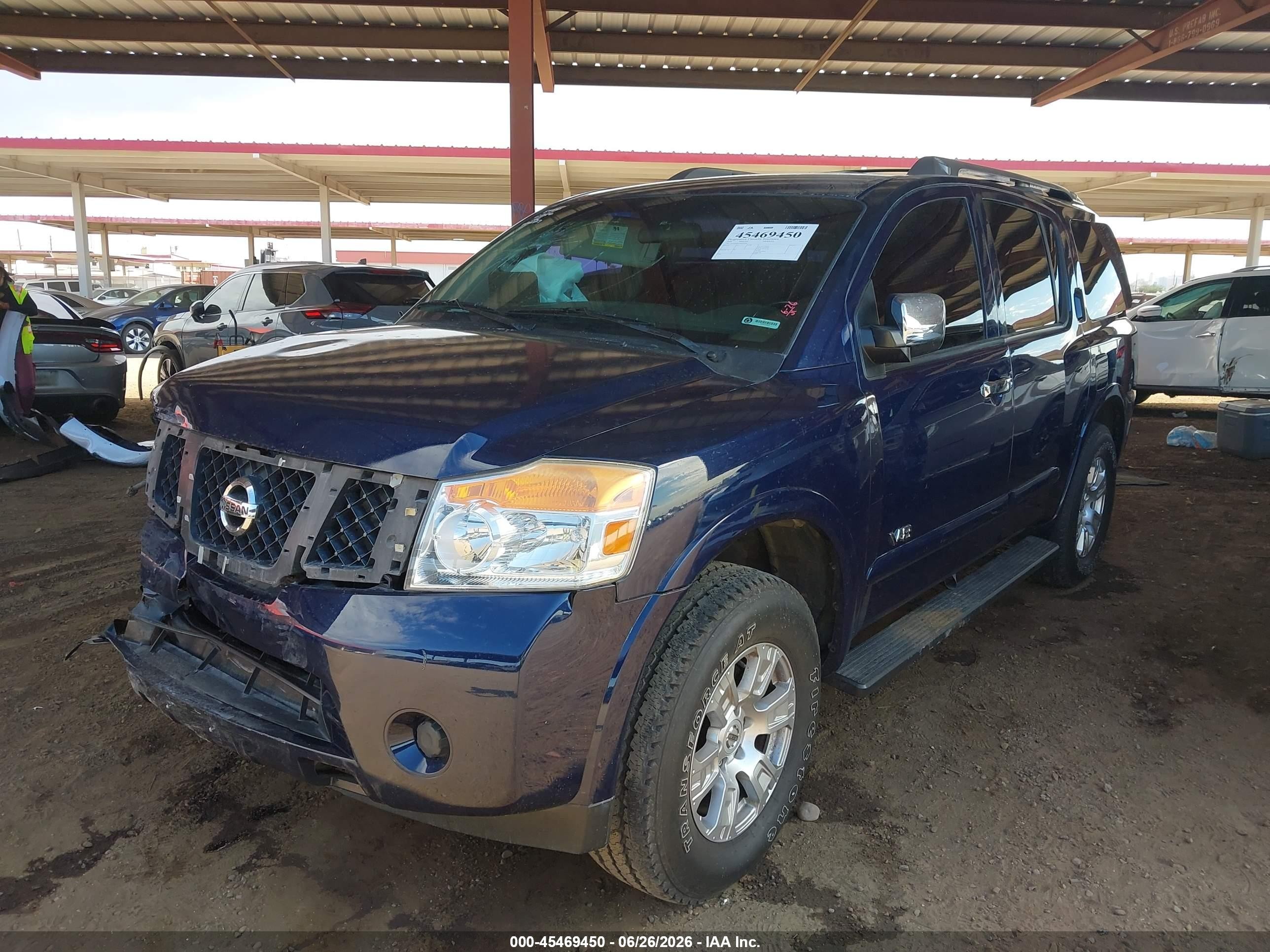 2008 Nissan Armada Se Blue vin: 5N1AA08C28N619306