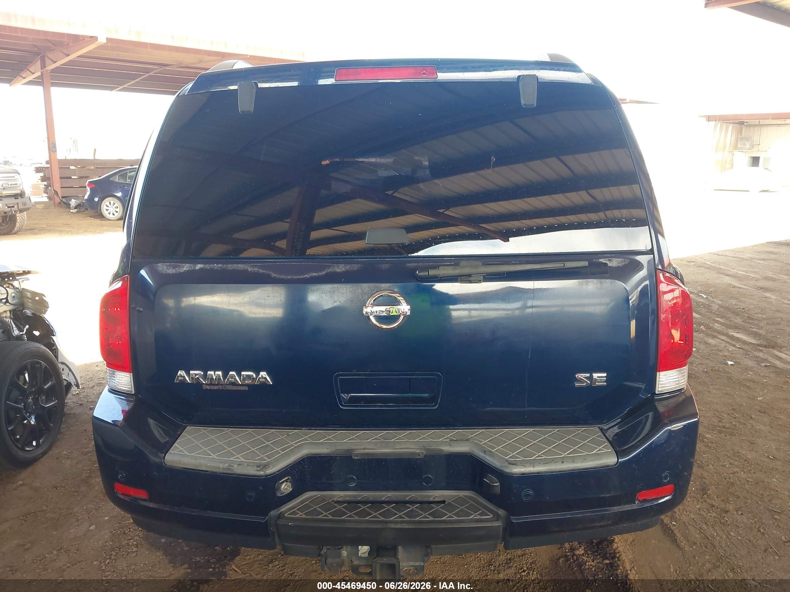 2008 Nissan Armada Se Blue vin: 5N1AA08C28N619306