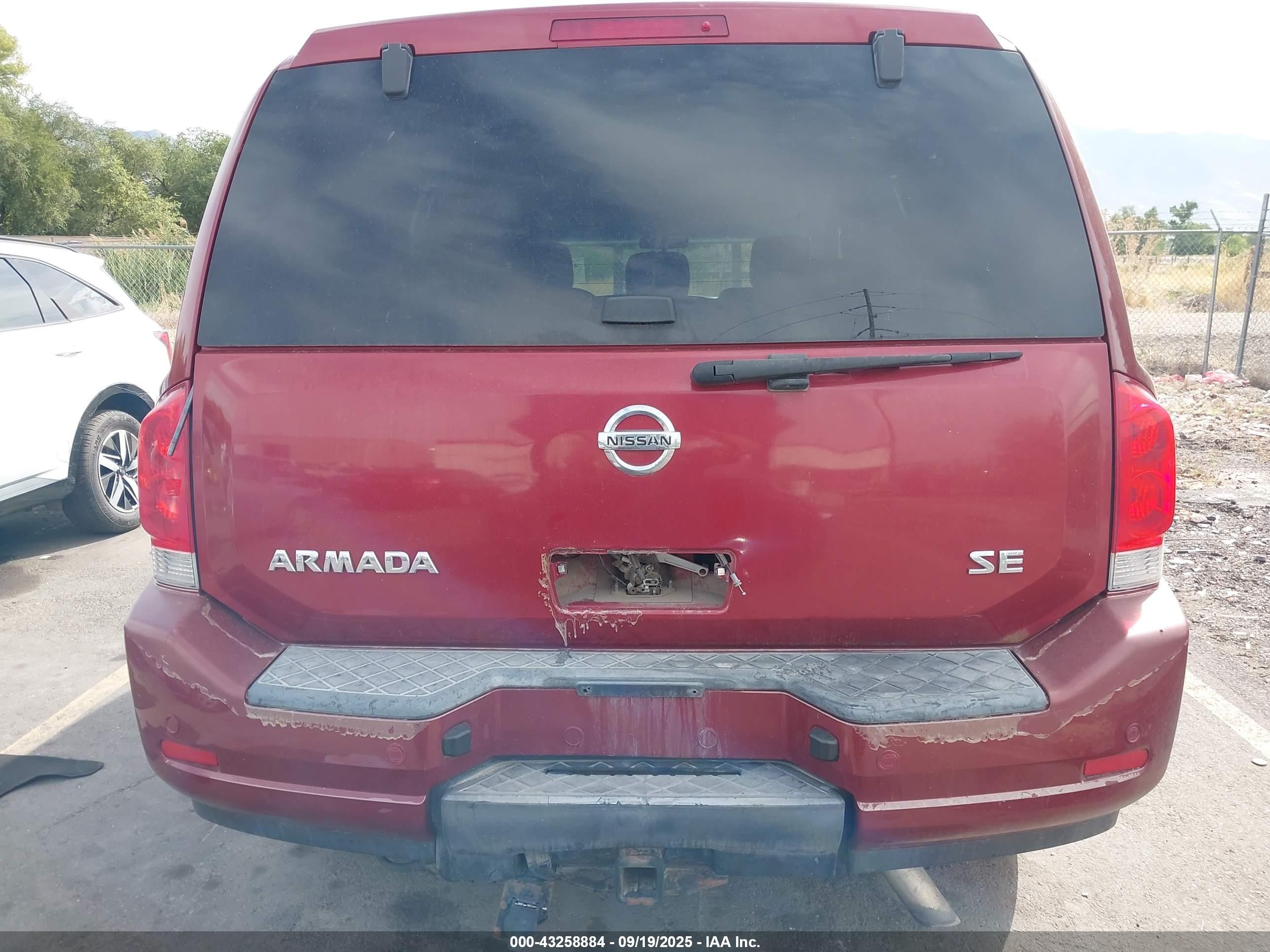 2009 Nissan Armada Se Темно-бордовый vin: 5N1AA08C39N601303